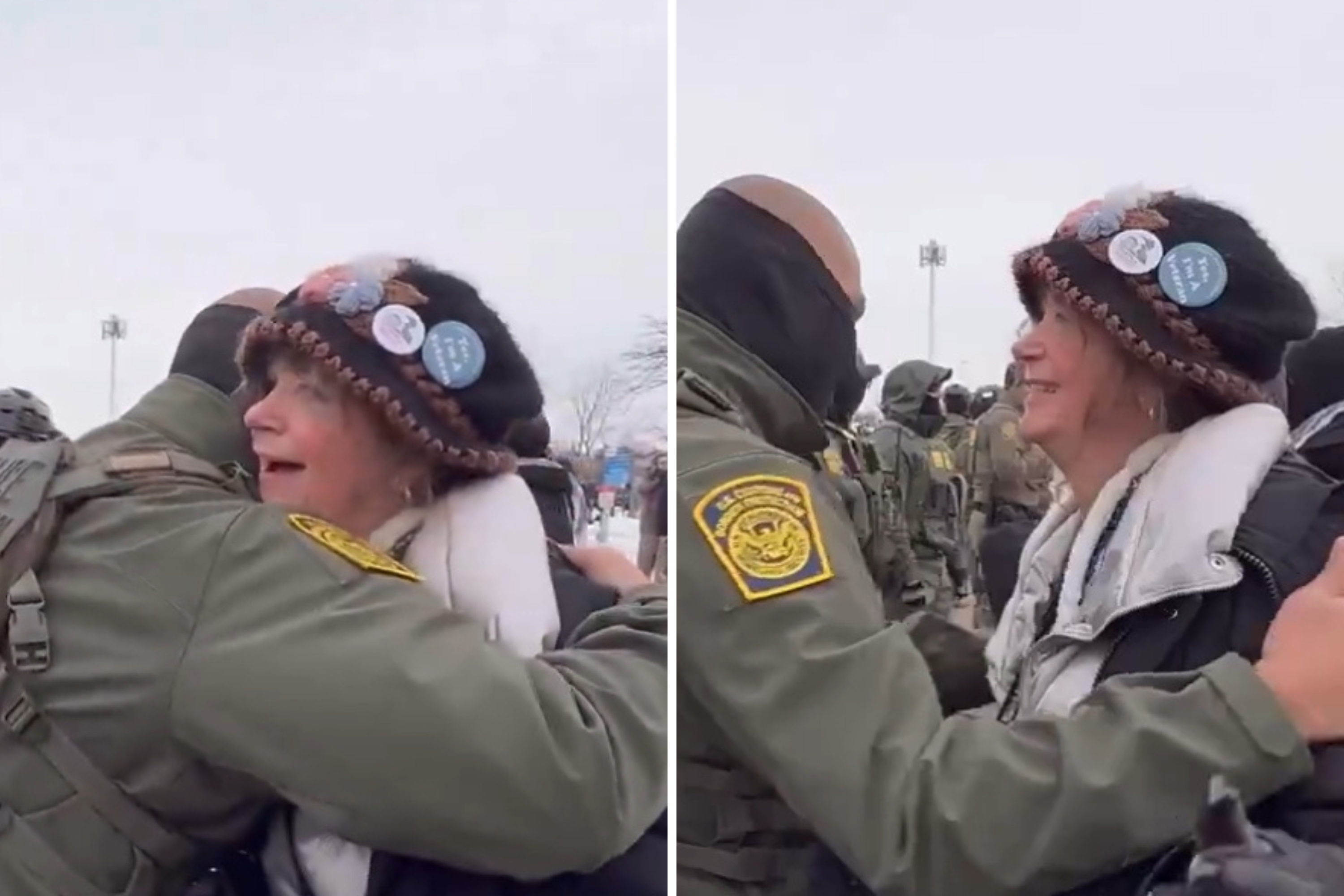 DHS Responds After Viral Video of Border Patrol Agent Hugging Protester