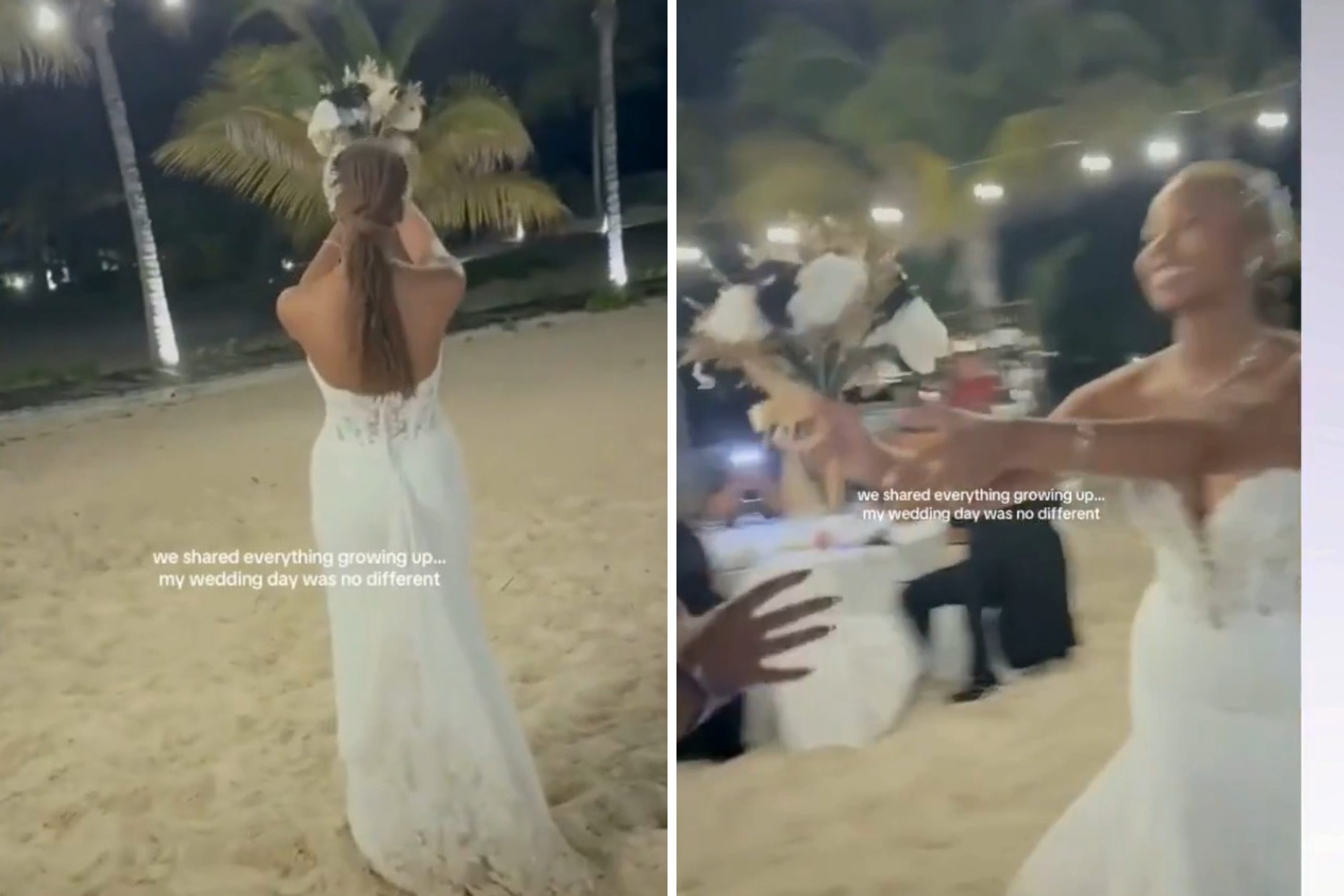 Bride Throws Wedding Bouquet, Shock Over What Happens to Sister