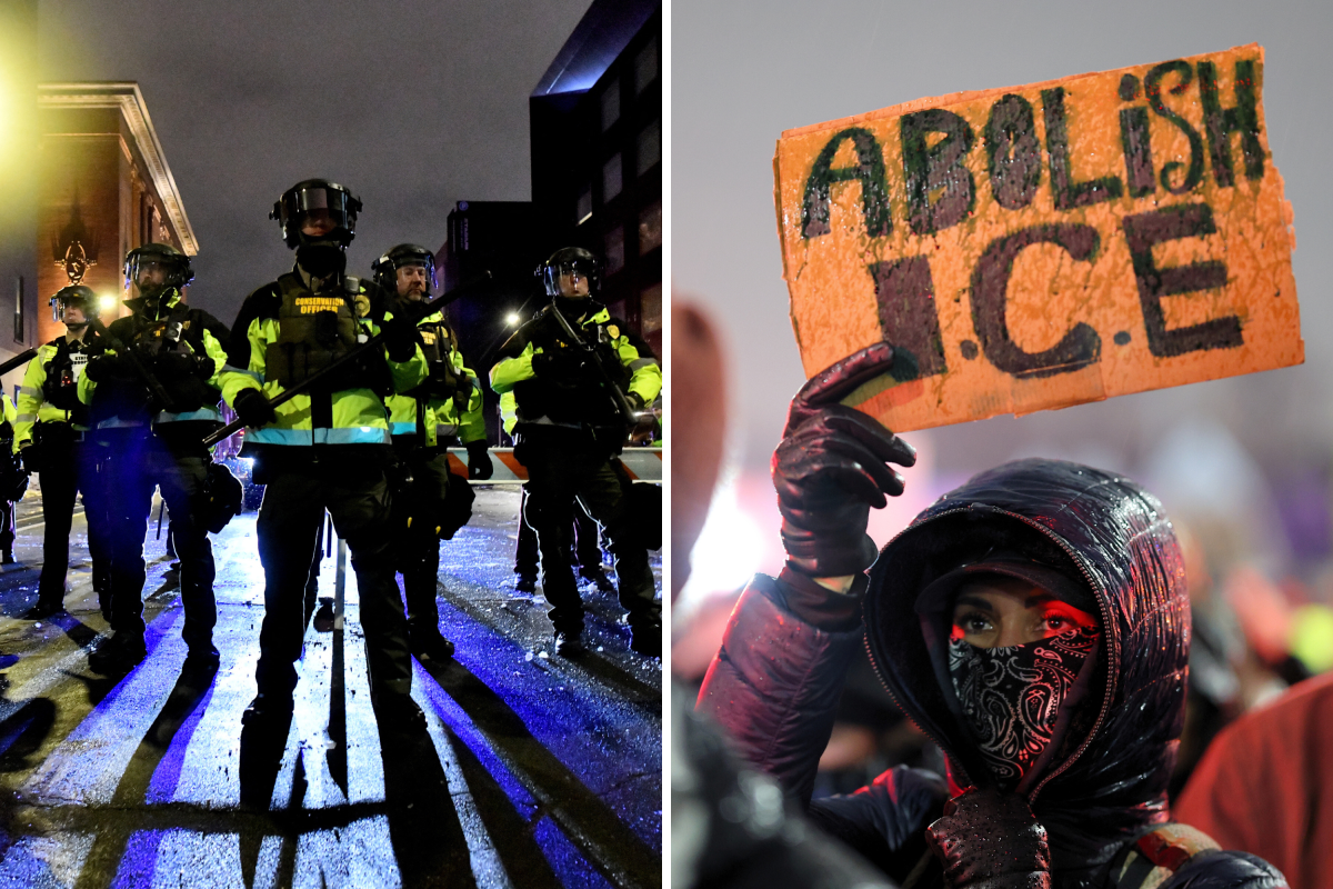 Hundreds of Anti-ICE Protesters Storm Minneapolis Hilton Hotel