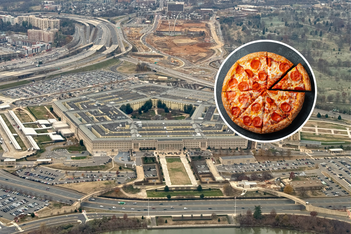 Viral Pentagon Pizza Tracker não mostra o que você pensa que faz. Viral Pentagon Pizza Tracker não mostra o que você pensa que faz.