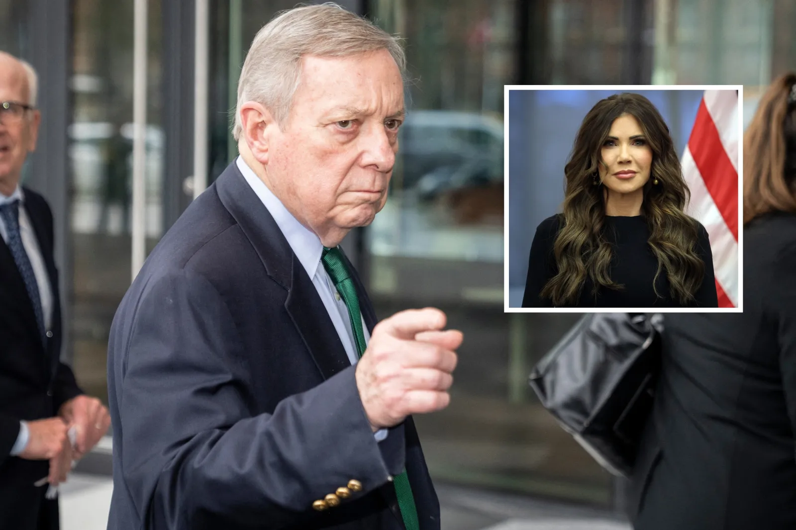 Image for article: Exclusive: Dick Durbin Blasts Kristi Noem on Proof of Citizenship Threat