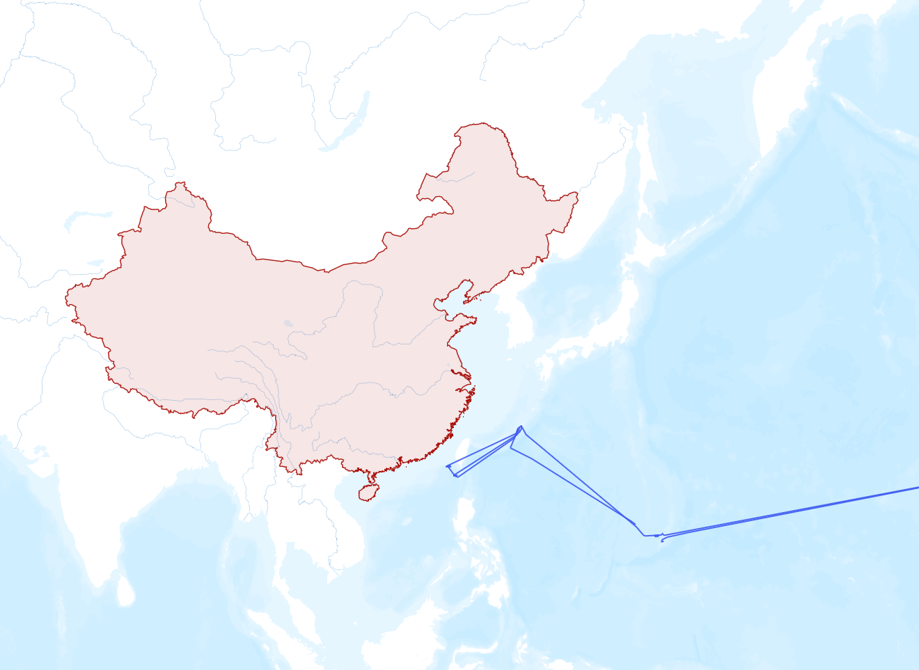 Mapped: US Intel Planes Fly Pacific Missions