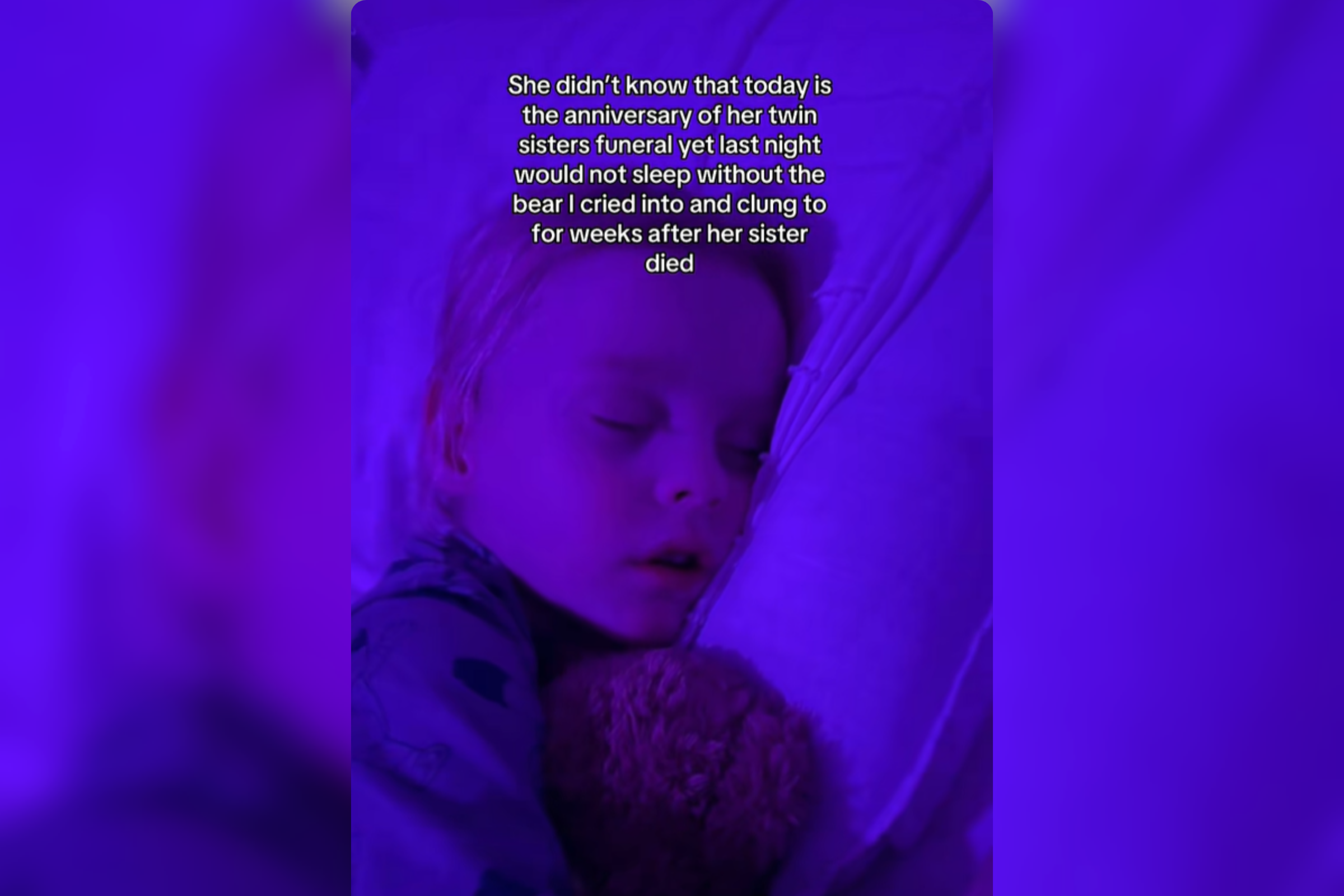 Tears Over What Girl, 4, Does on  Anniversary Twin Sister’s Funeral