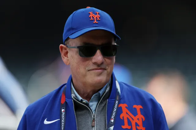 NEW YORK, NEW YORK - OCTOBER 09: New York Mets owner Steve Cohen looks on before Game Four of the Division Series against the Philadelphia Phillies at Citi Field on October 09, 2024 in New York City. (Photo by Luke Hales/Getty Images)