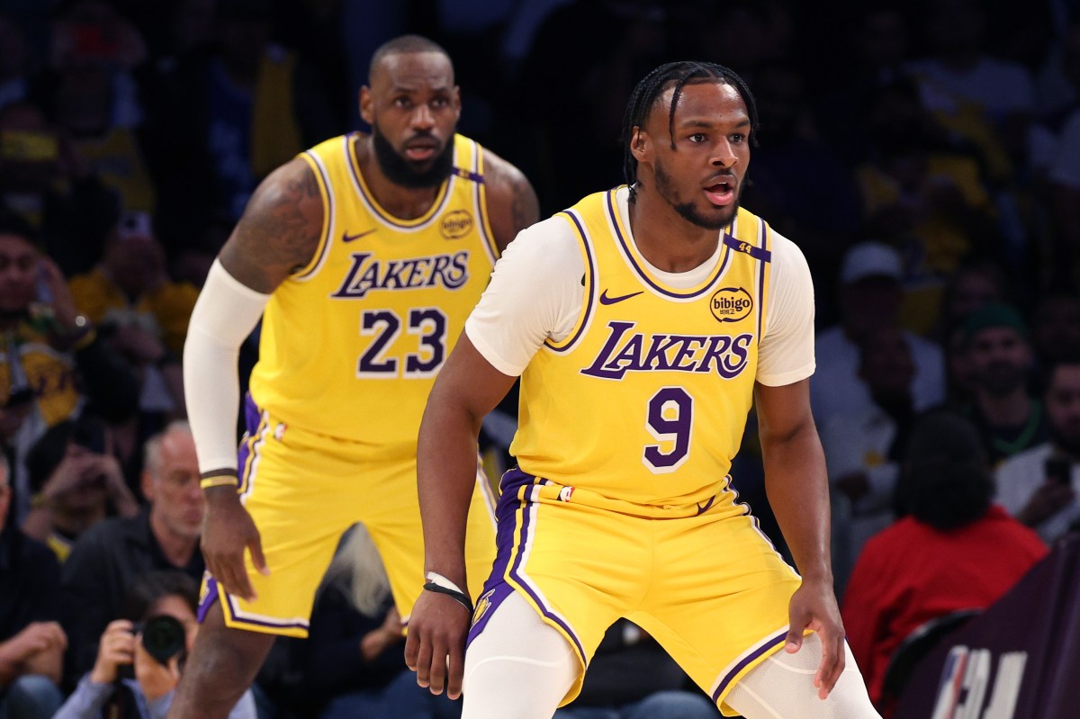 Lakers’ LeBron James, Bronny James make more NBA history vs Nets