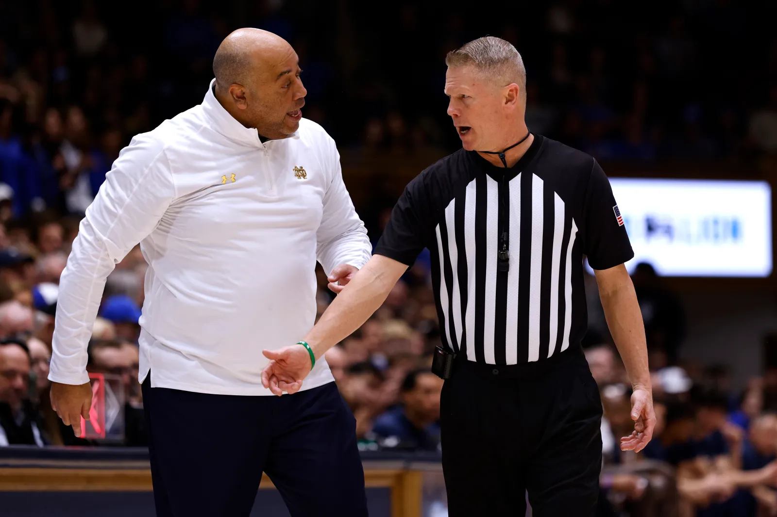 Micah Shrewsberry broke his silence after targeting official.