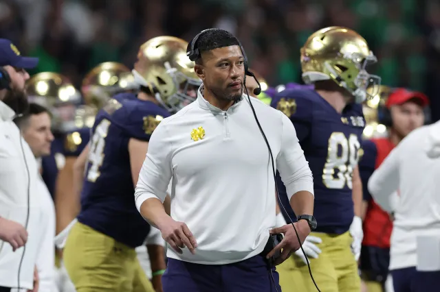 Notre Dame Fighting Irish coach Marcus Freeman