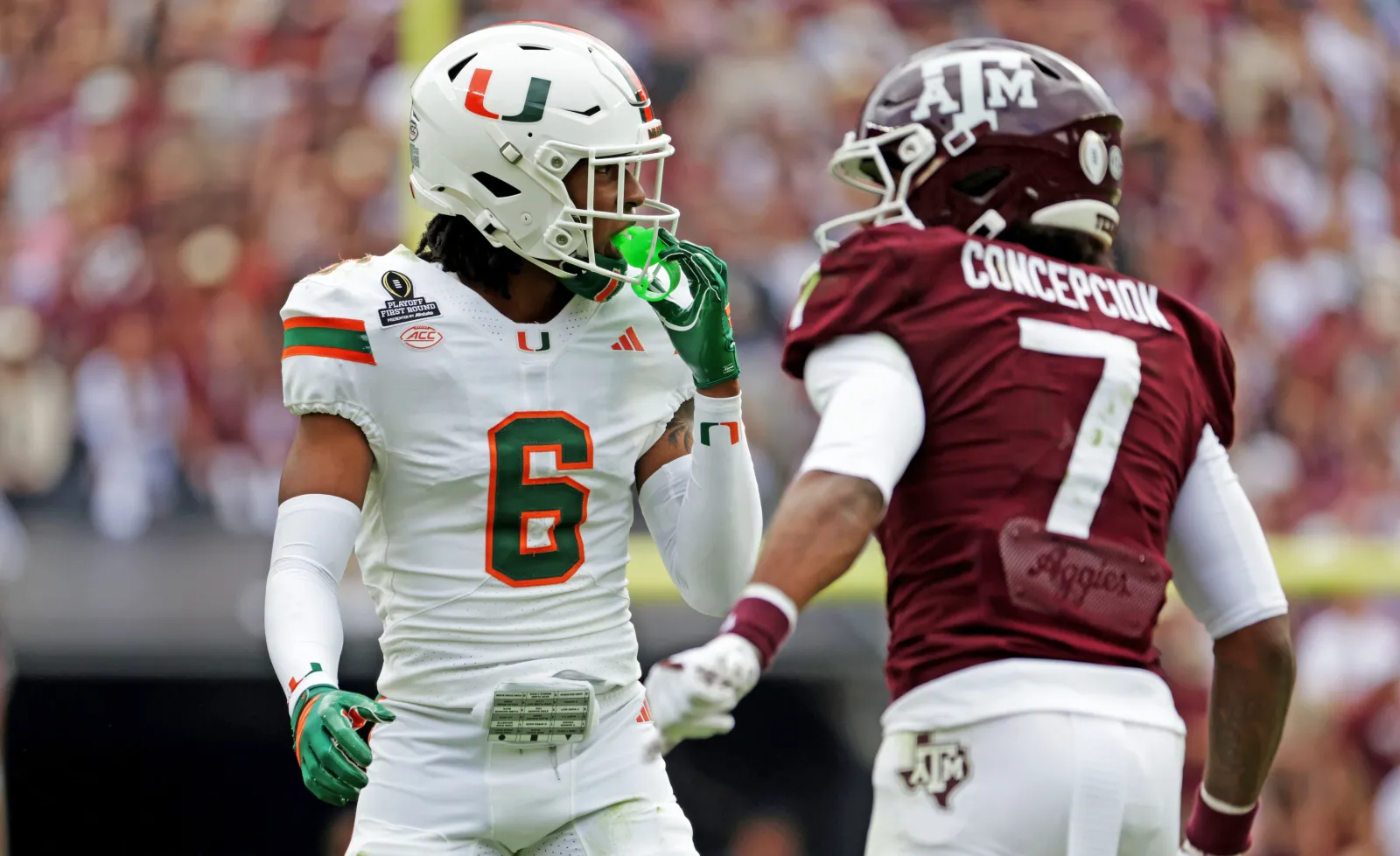 Miami defensive back Xavier Lucas