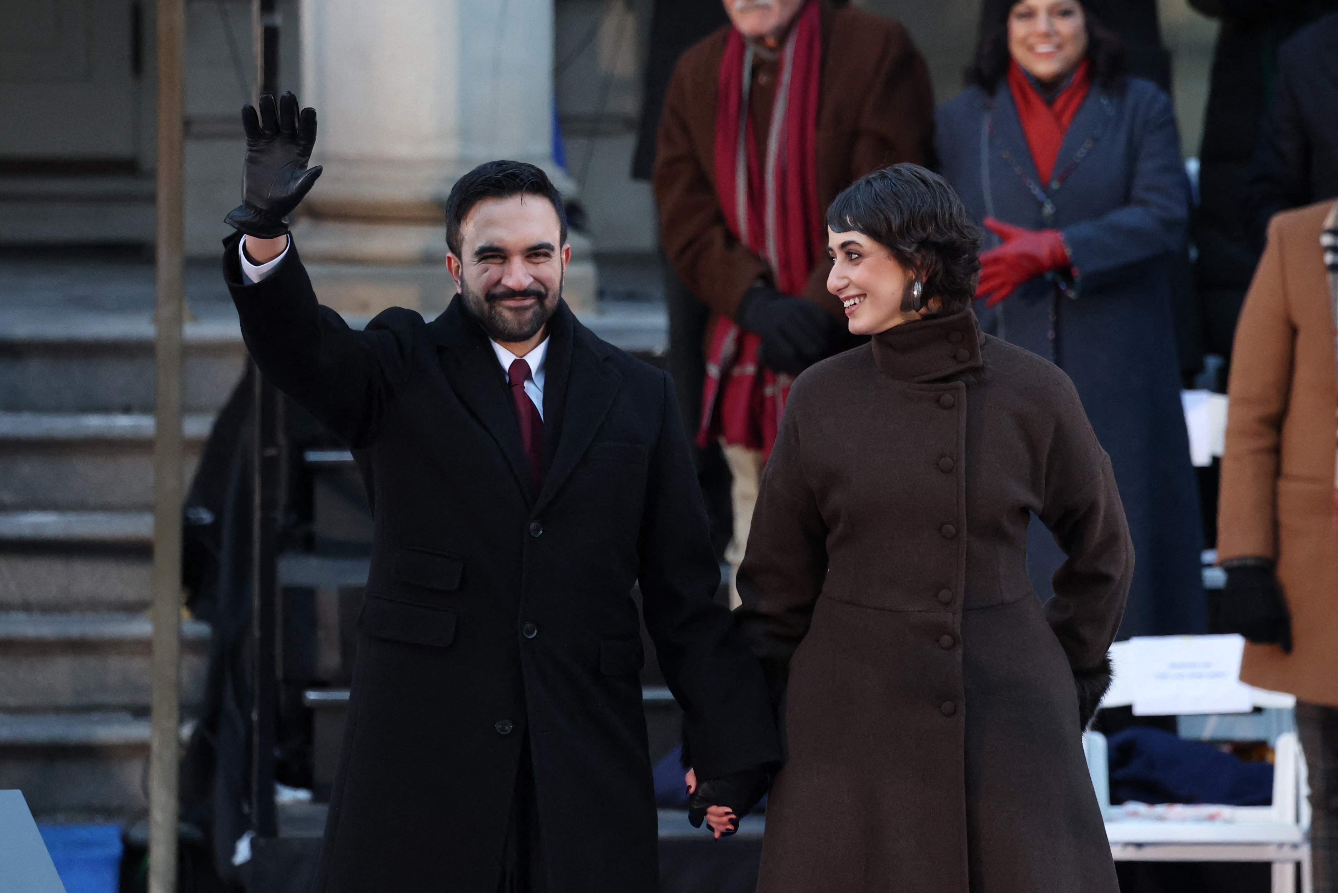 Anti-Israel Message Seen During Mamdani Inauguration