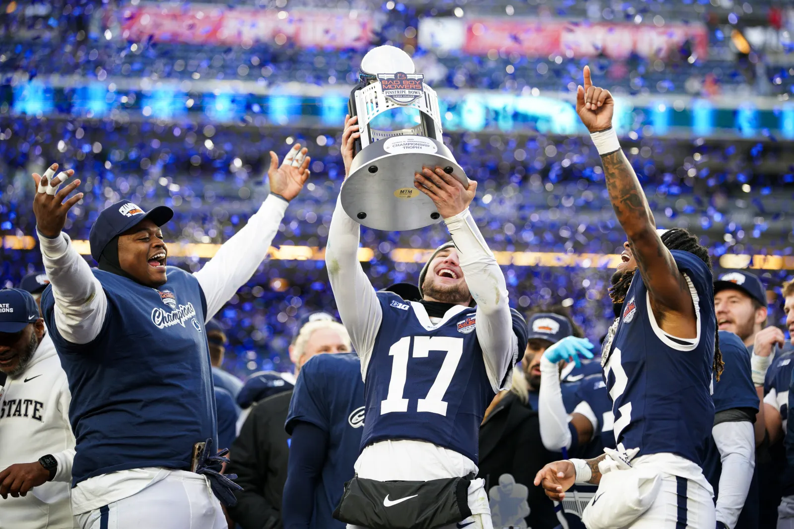 Ethan Grunkemeyer #17 of the Penn State Nittany Lions