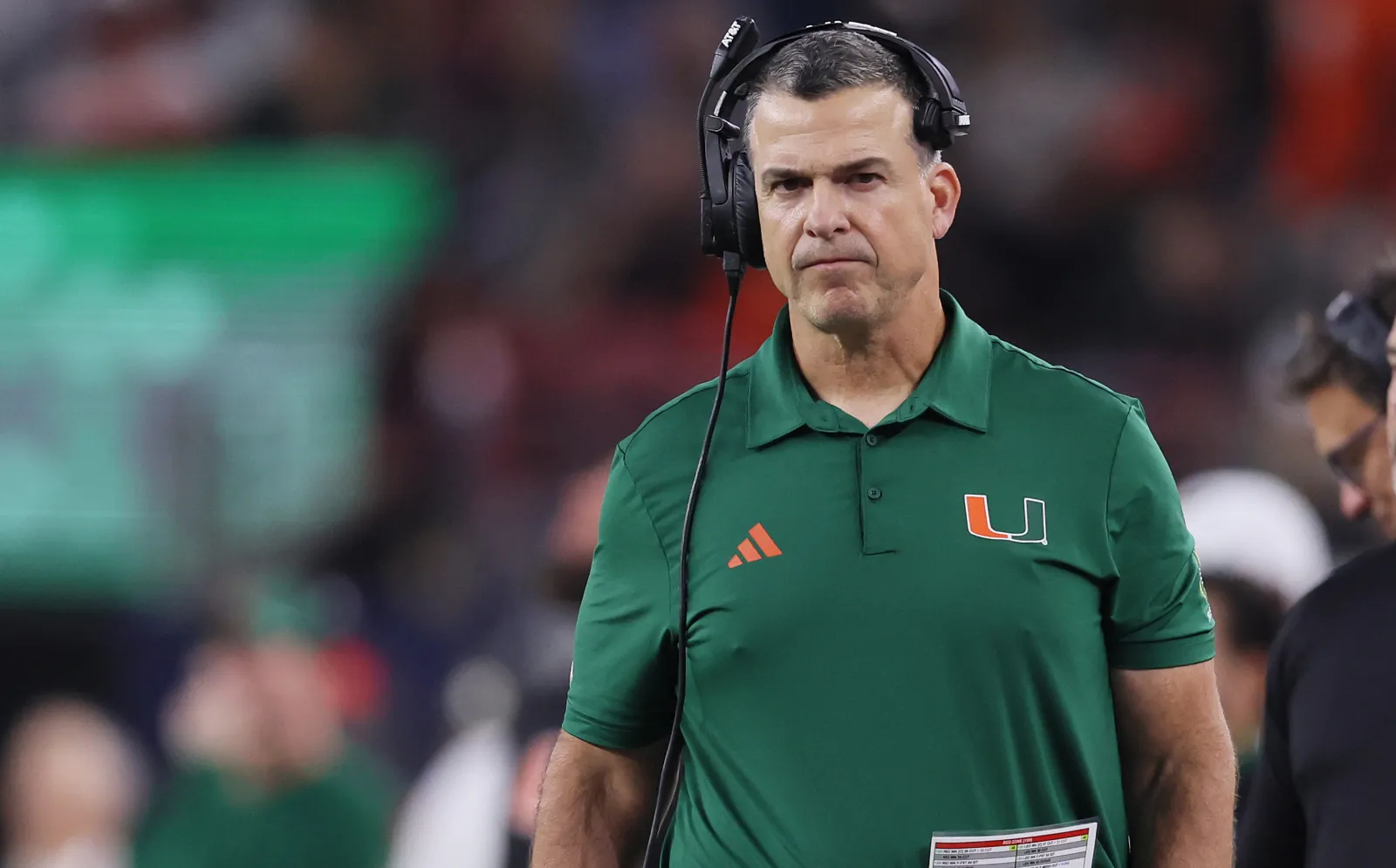 Miami head coach Mario Cristobal