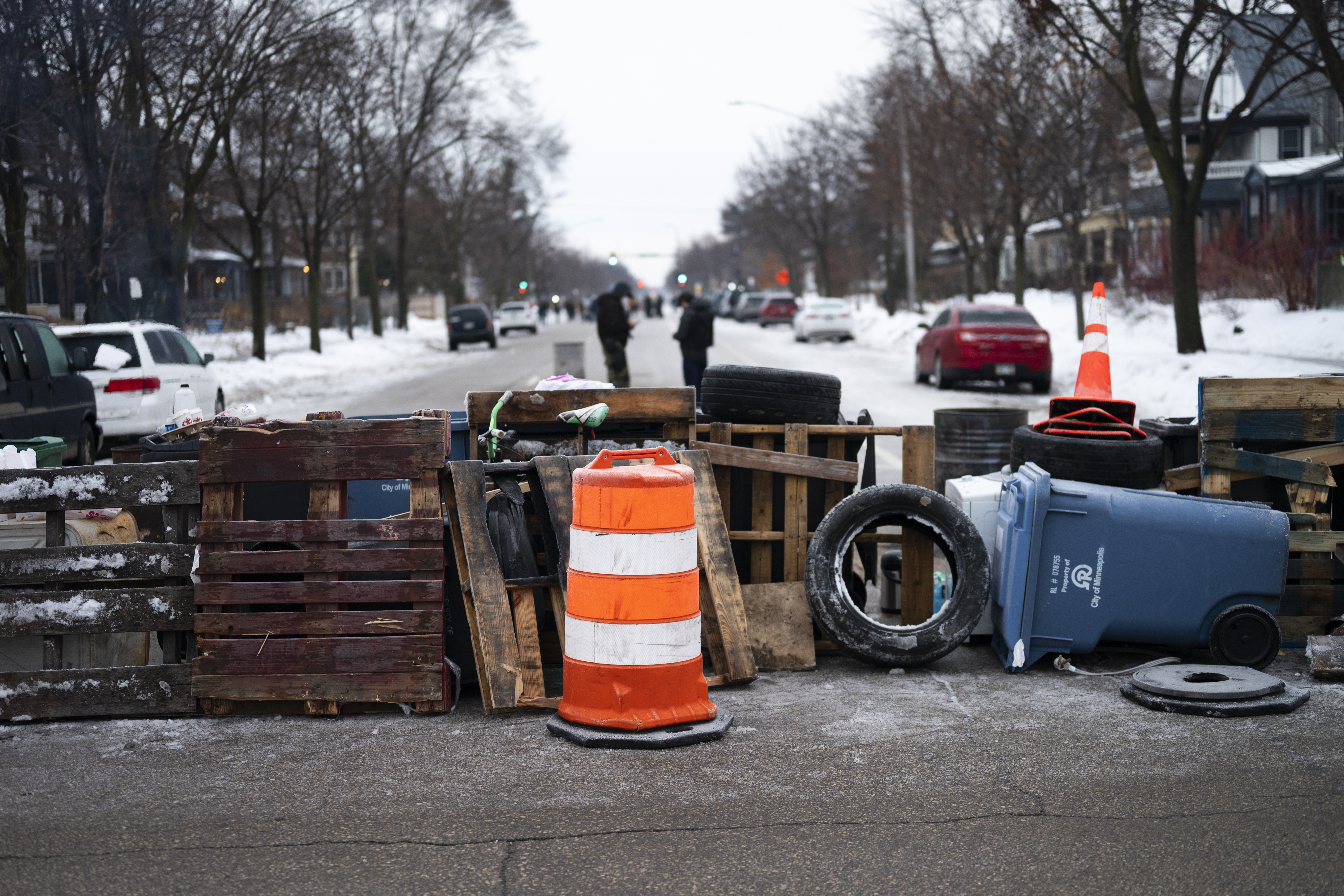 Protest Barriers On Street Where Renee Nicole Good Was Killed Removed