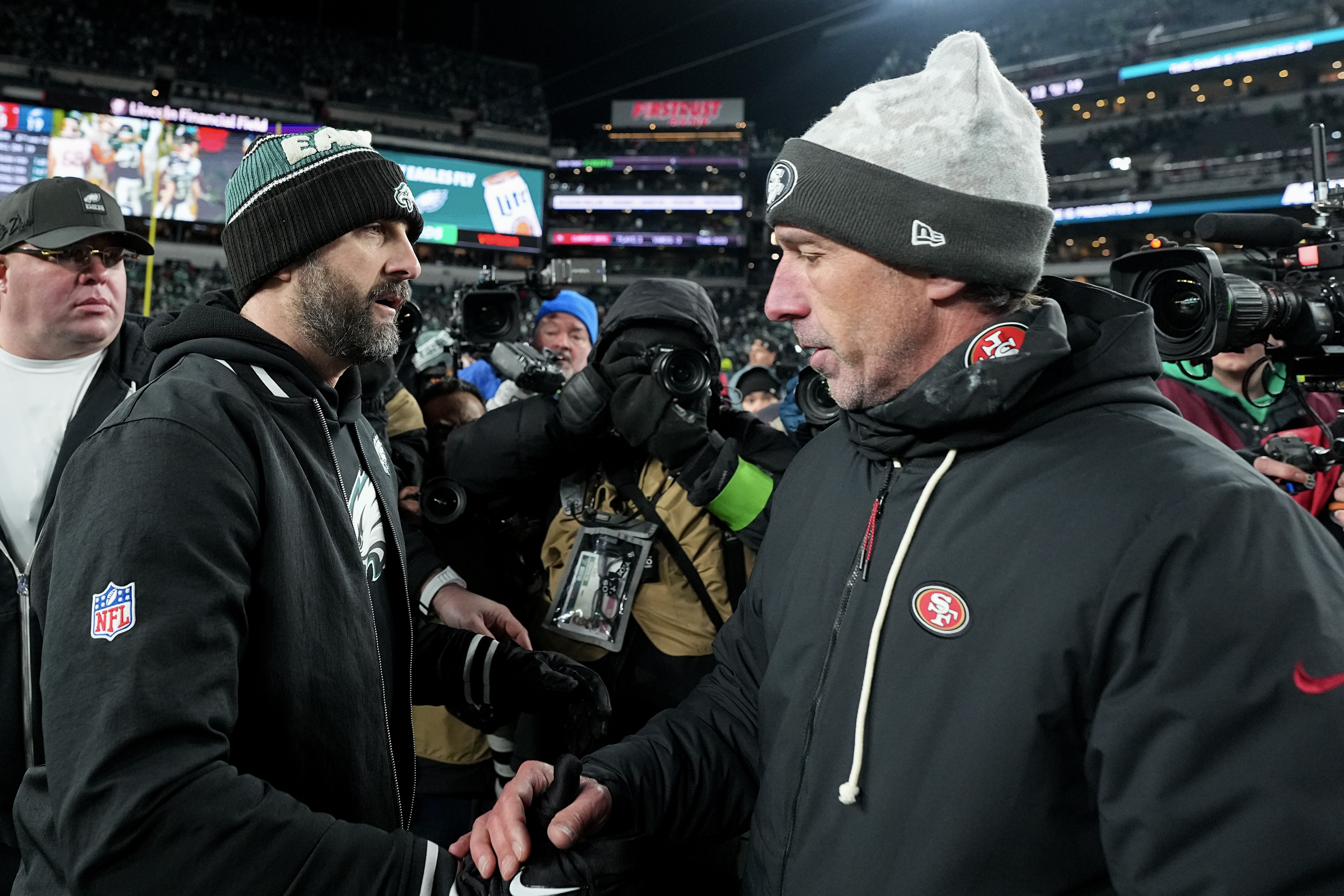 Nick Sirianni’s 4-Word Message to Kyle Shanahan After 49ers-Eagles Goes Viral
