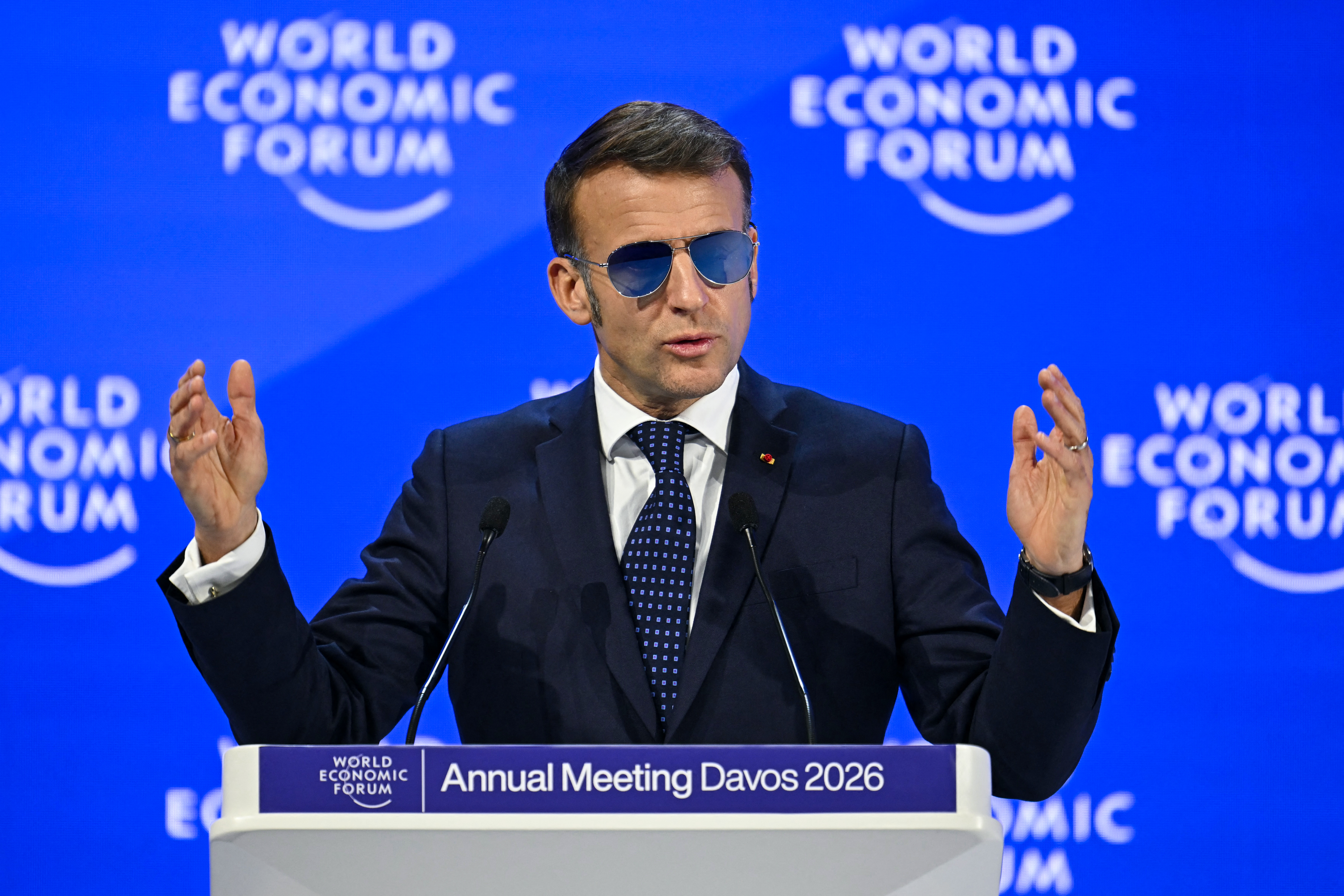 Why is Emmanuel Macron Wearing Sunglasses at Davos? What We Know