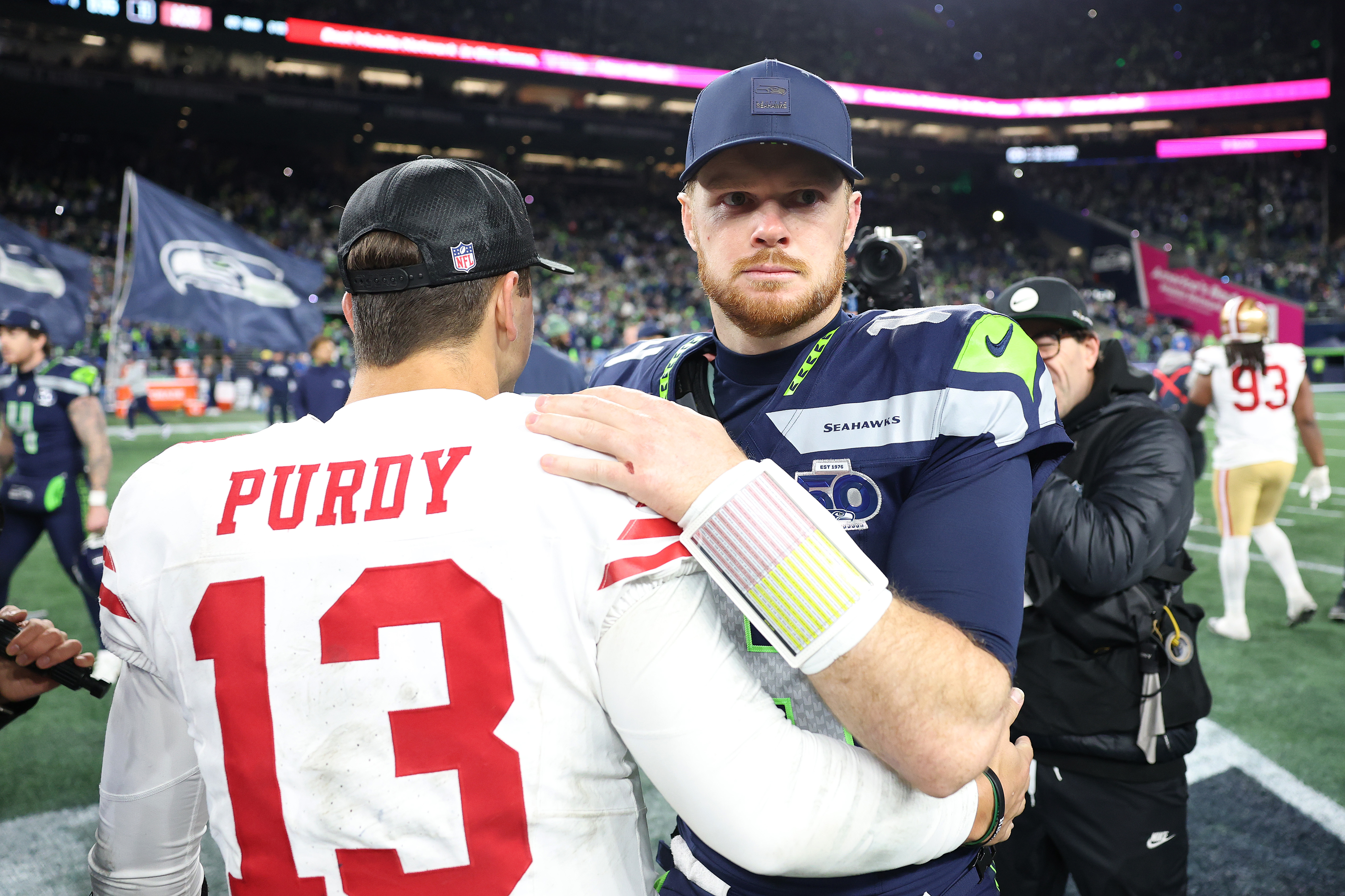 Brock Purdy’s Bold 6-Word Message to Sam Darnold Before NFC Championship