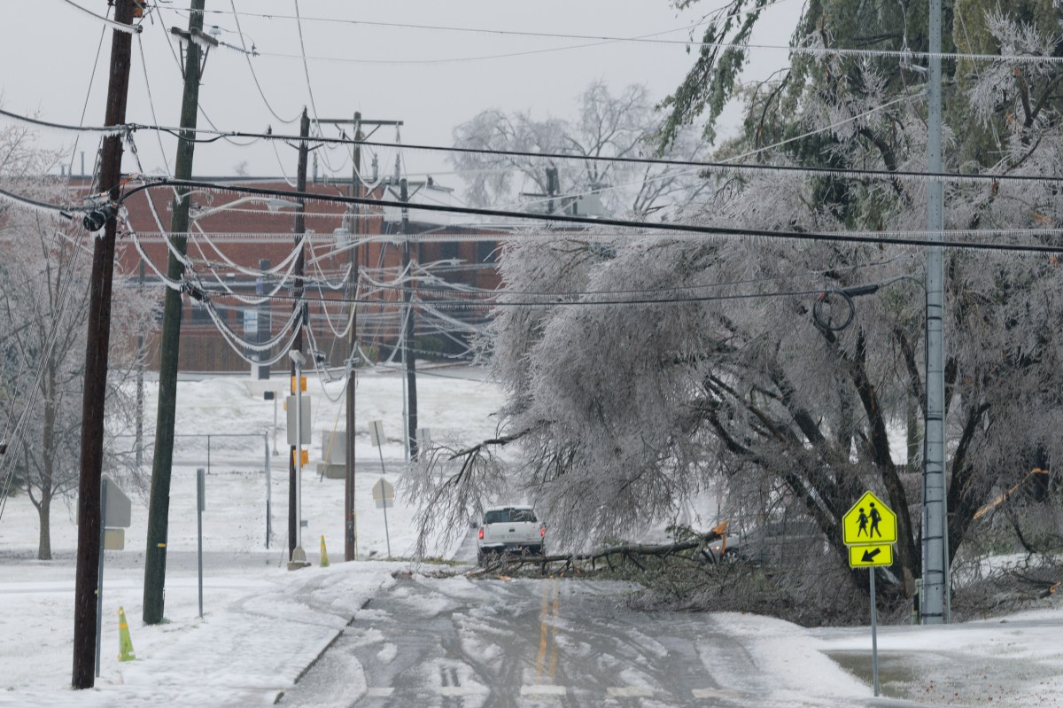 El nuevo mapa de tormentas invernales muestra los estados en riesgo de sufrir más hielo esta semana