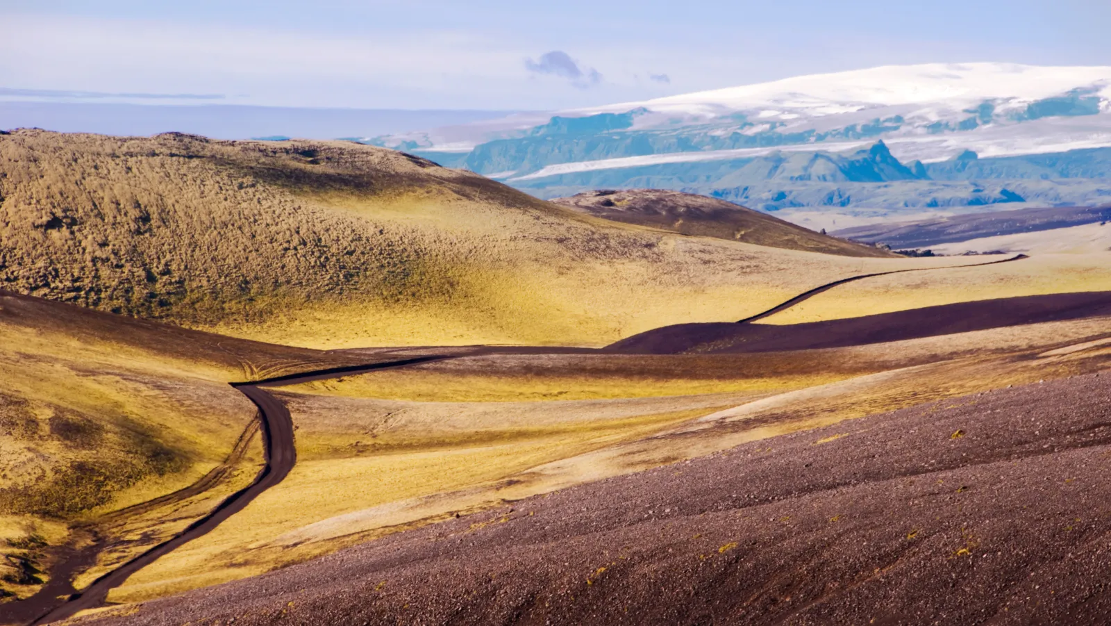 The Lakagigar landscape in the Highland of Iceland