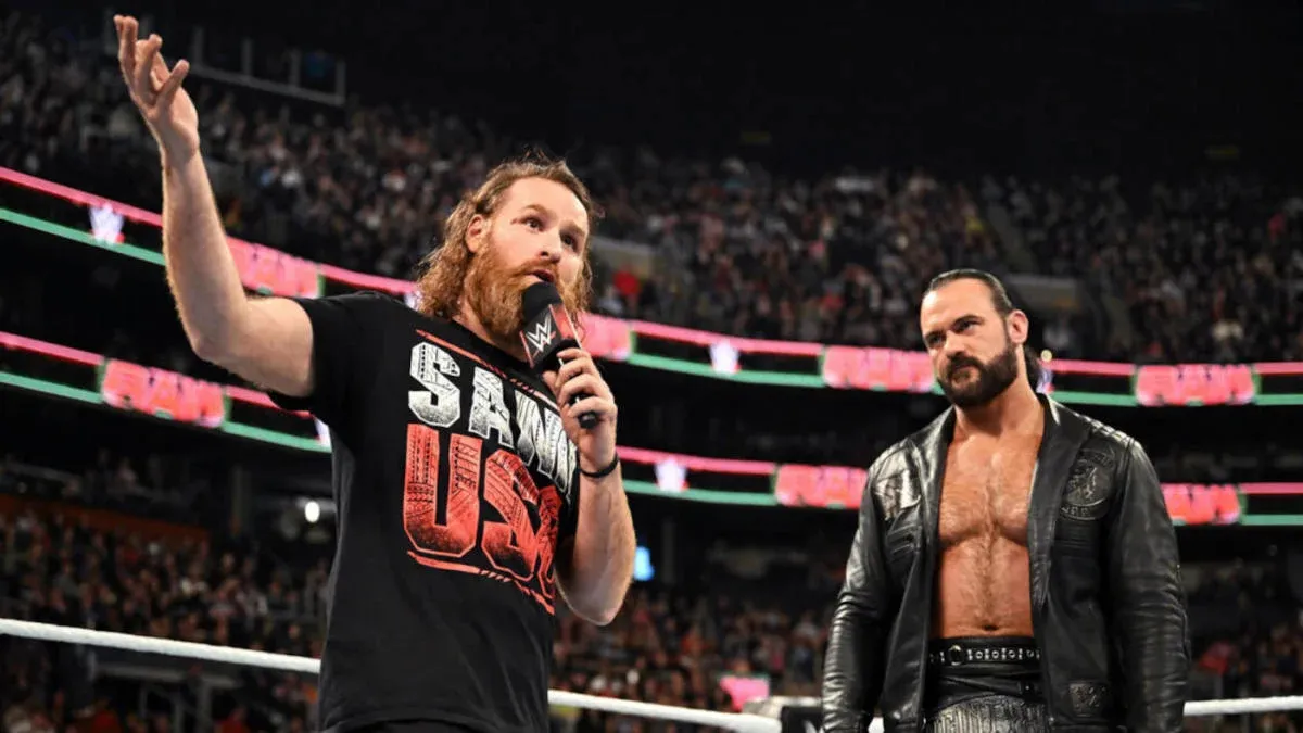 Sami Zayn and Drew McIntyre on WWE Raw