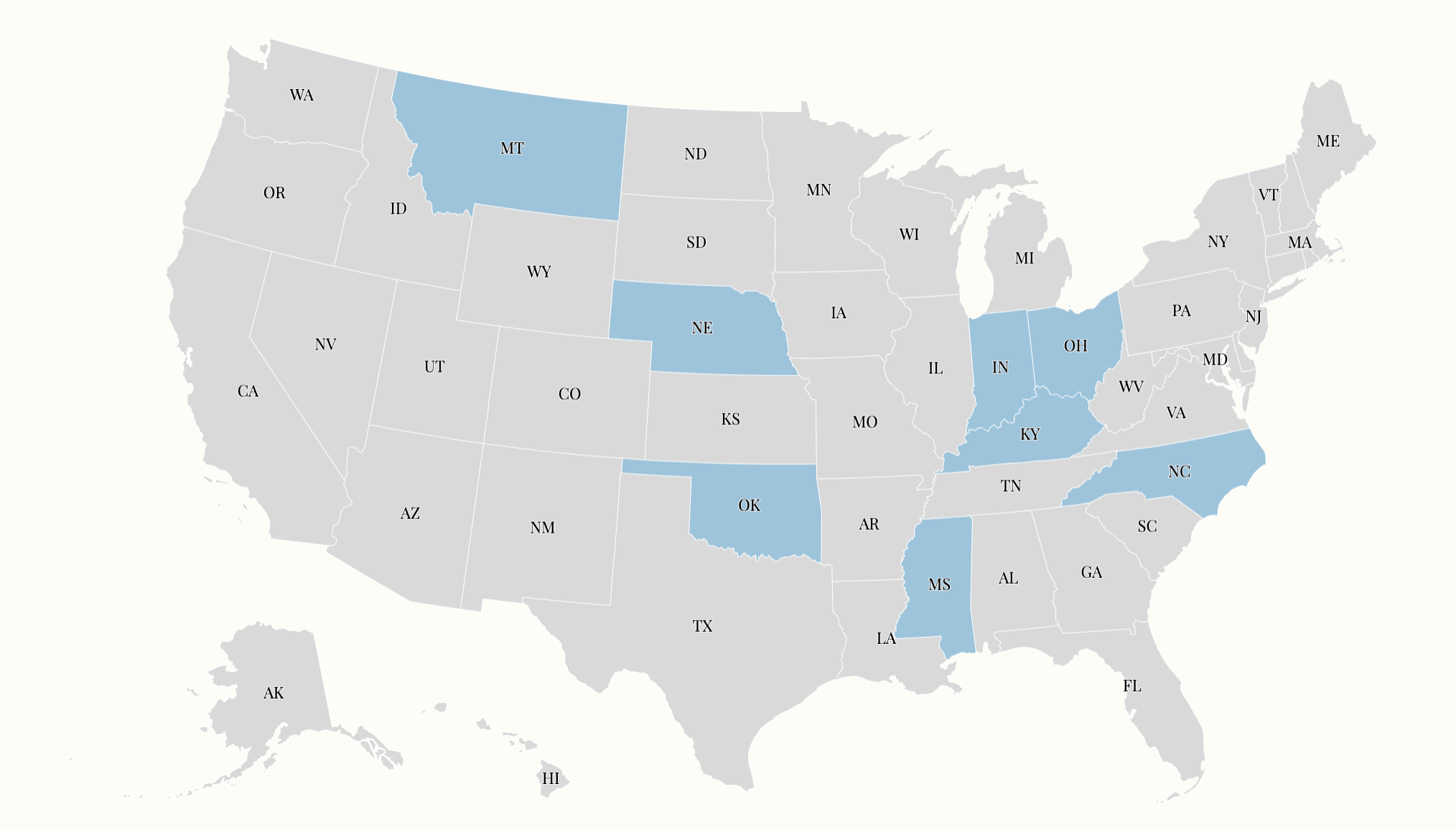Map Shows Eight States Cutting Income Tax Rates