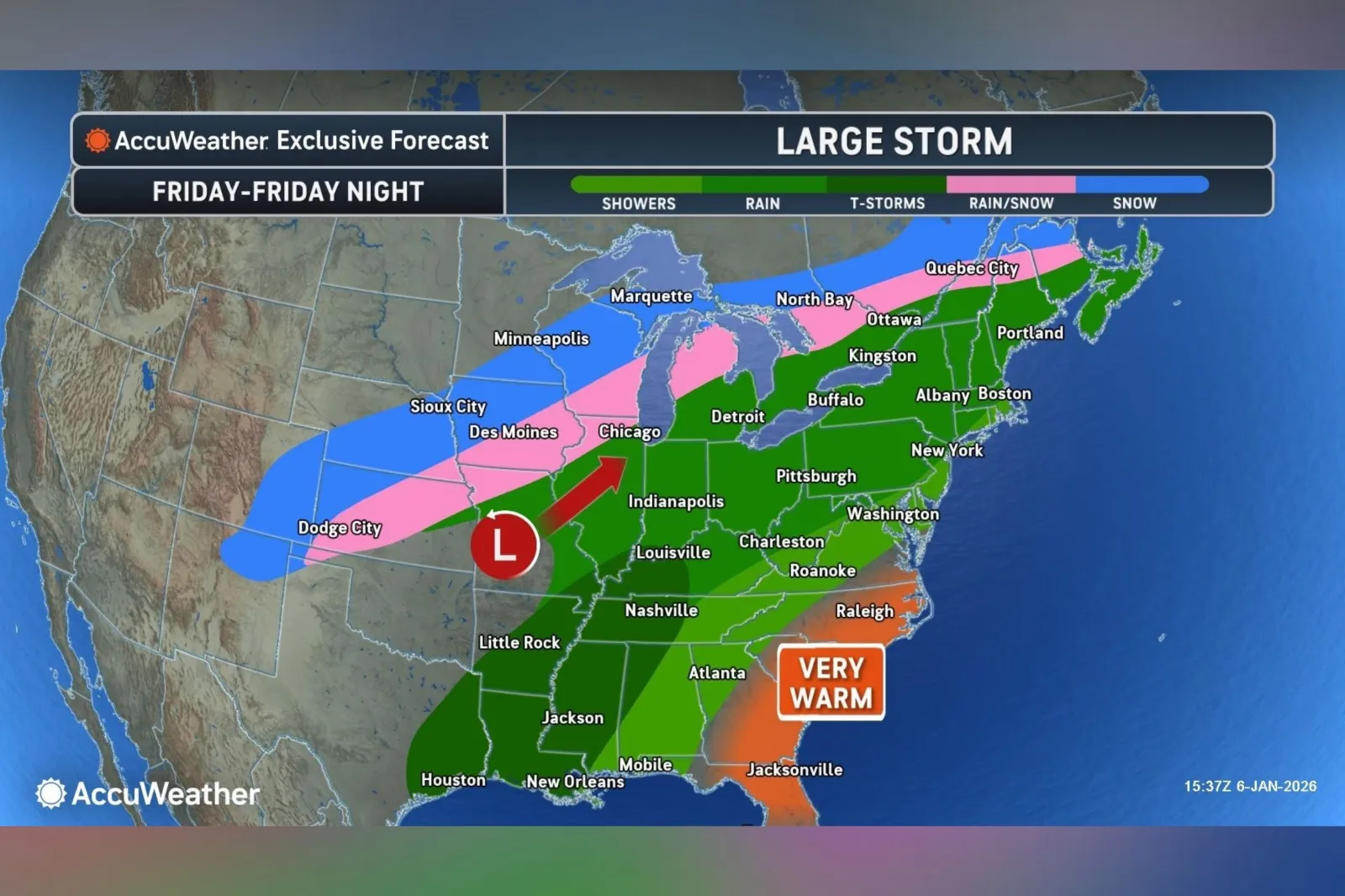 Maps Show States Facing Storms This Week as Travel Warnings Issued ...