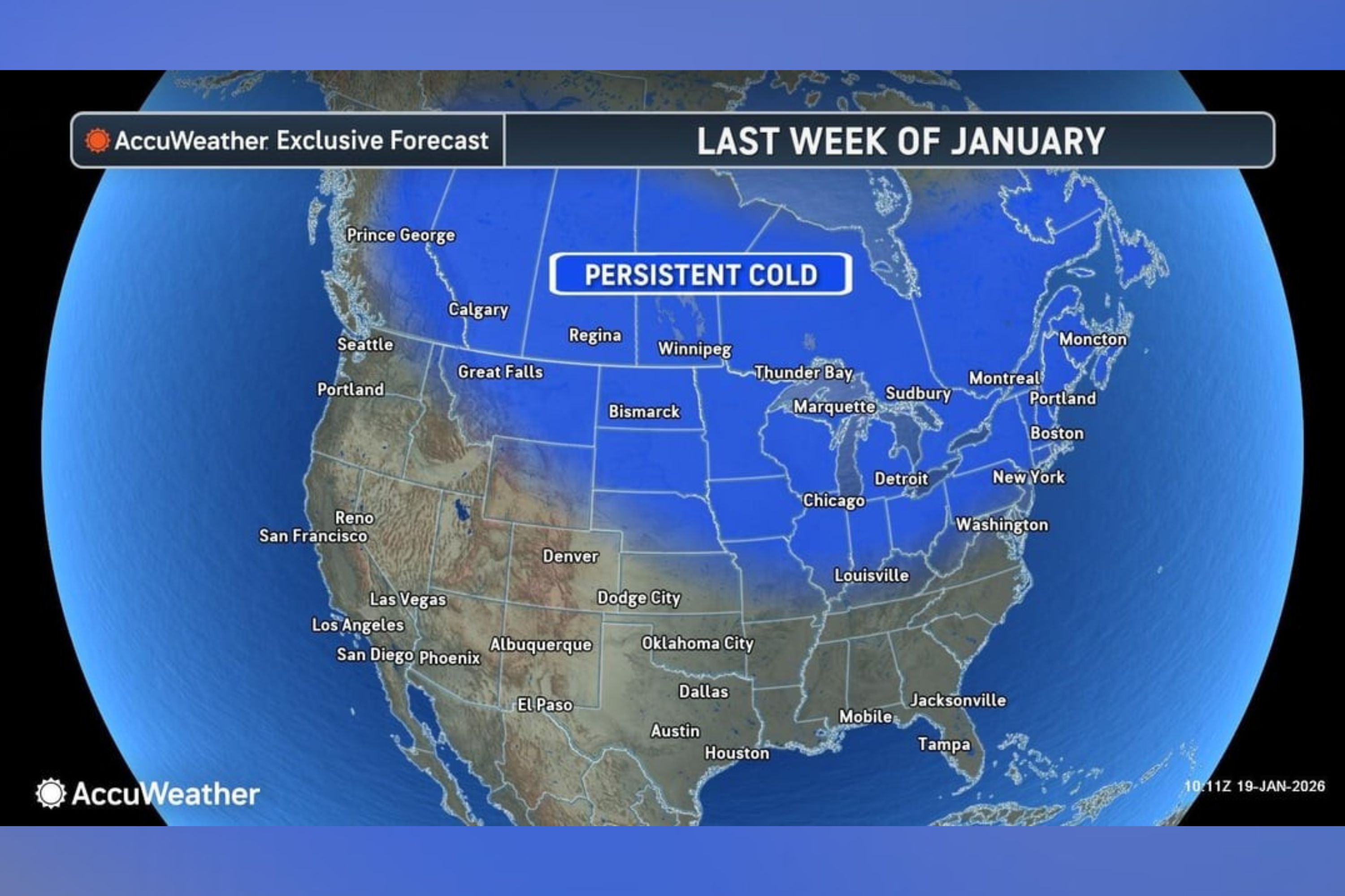 Polar Vortex Update: Map Shows States Facing Persistent Cold