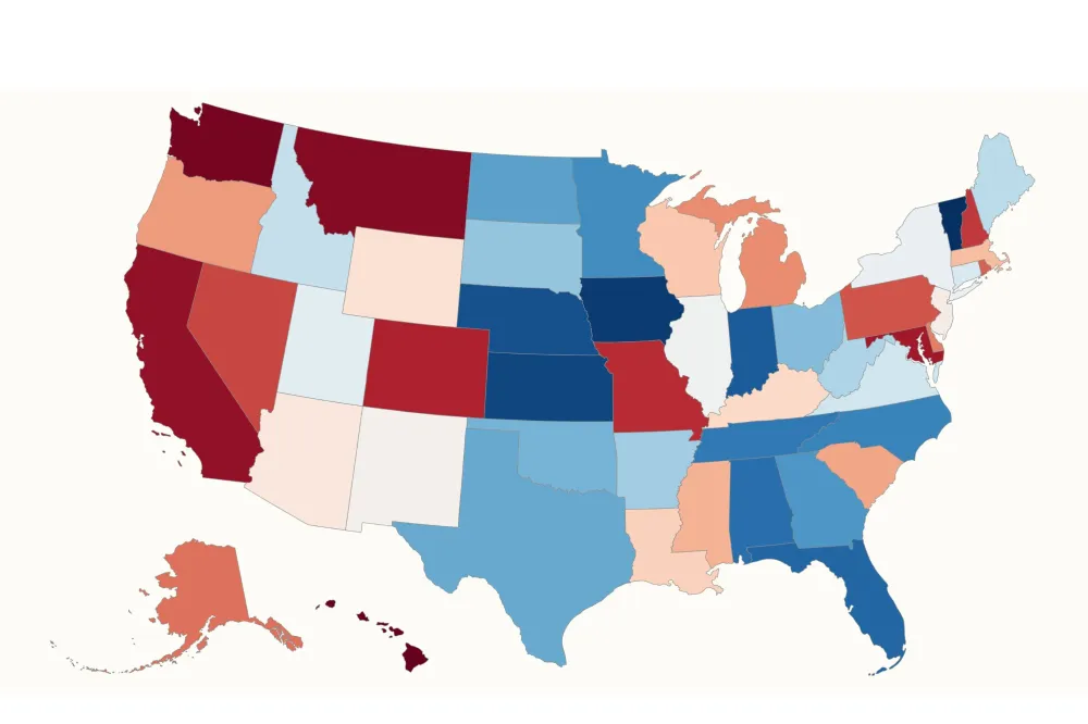 Map Shows Best and Worst States For Drivers - Newsweek