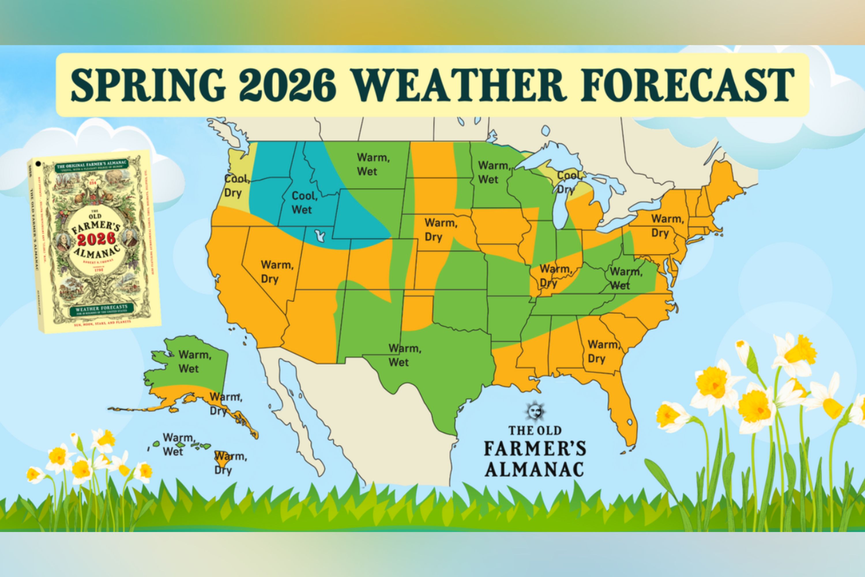 Old Farmer's Almanac Predicts US Weather for Spring 2026