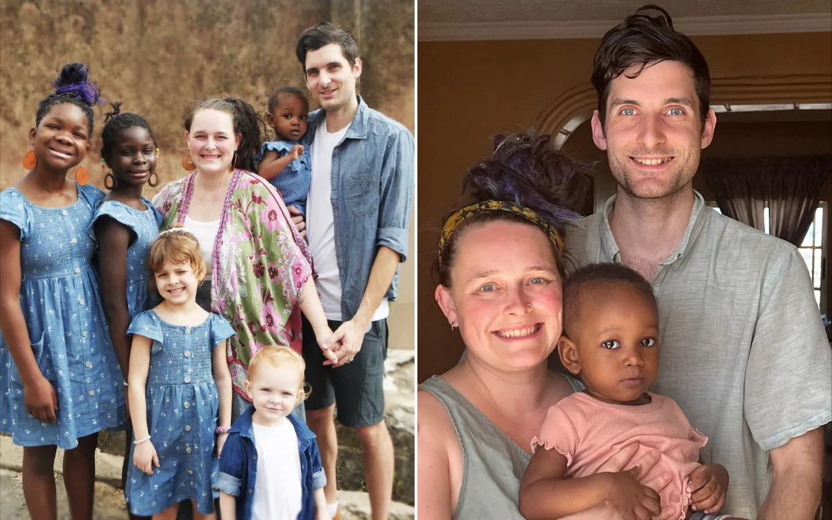 James and Kaylee with their children.