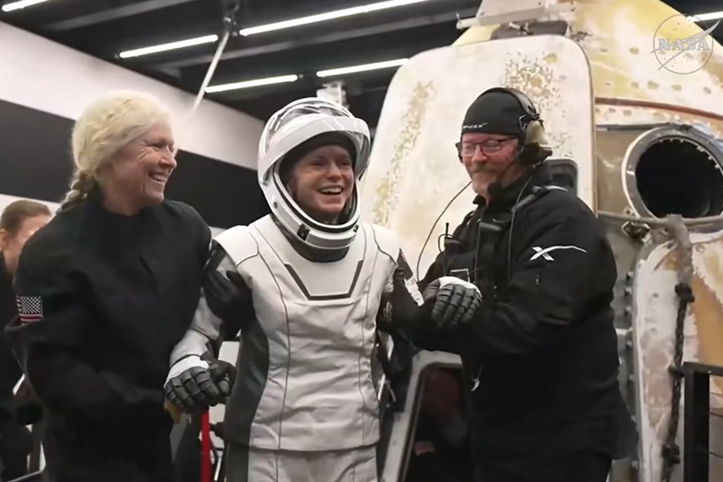 NASA Astronauts Seen for First Time Since Medical Evacuation