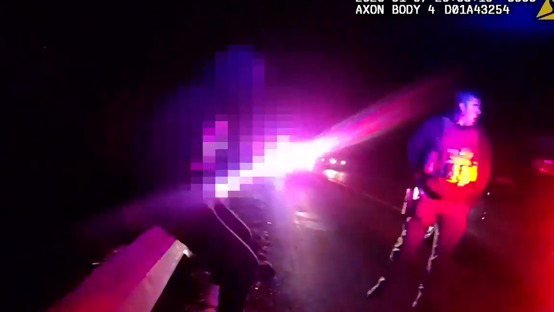 Dramatic Moment Car Smashes Into Police Vehicles During Traffic Stop ...