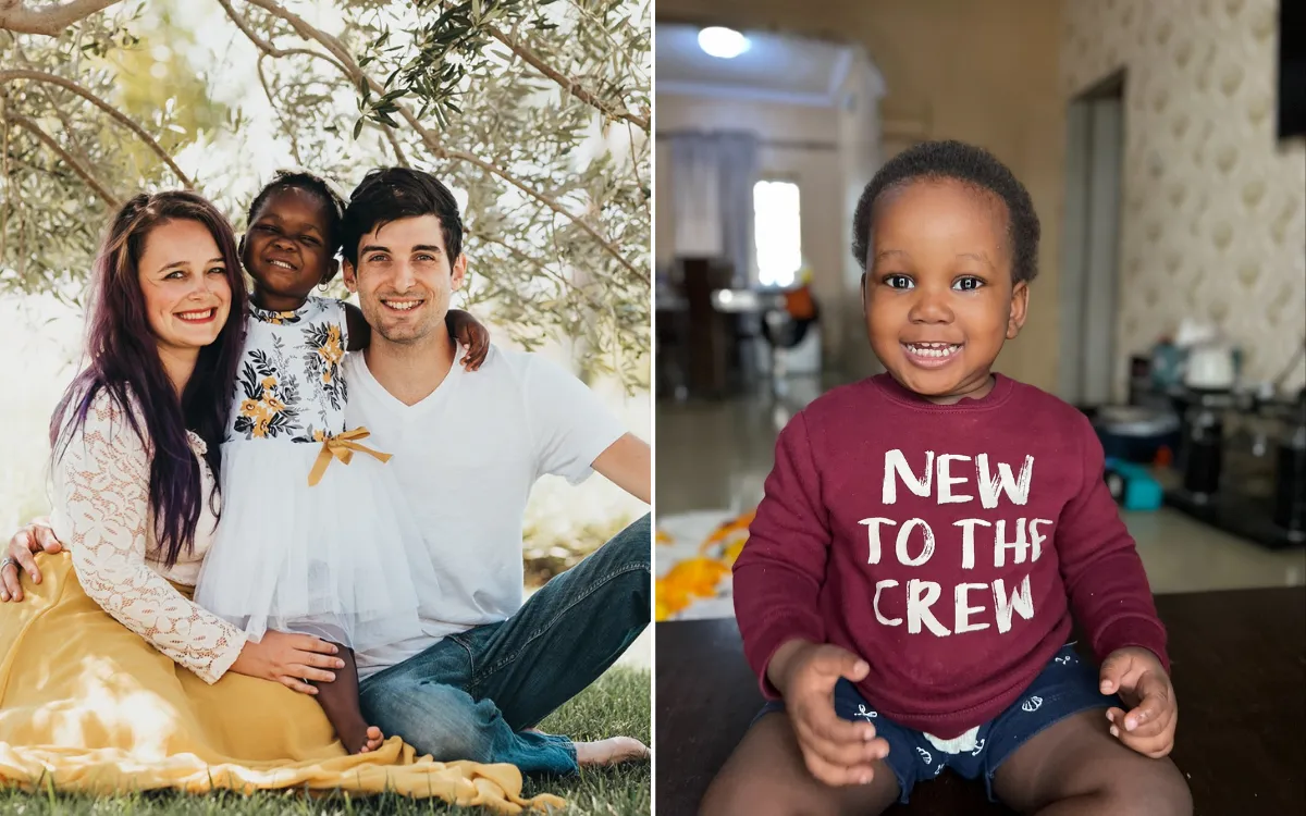 A picture of Kaylee and James with Emmanuella and another of Oluwatoyin.