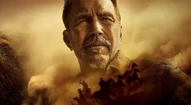 A bearded man rendered with a yellow filter in a dusty environment