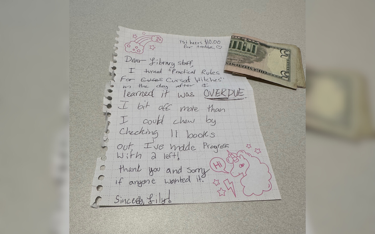 Kid’s Note Found in Returned Library Book—Staff Waste No Time Making a Call