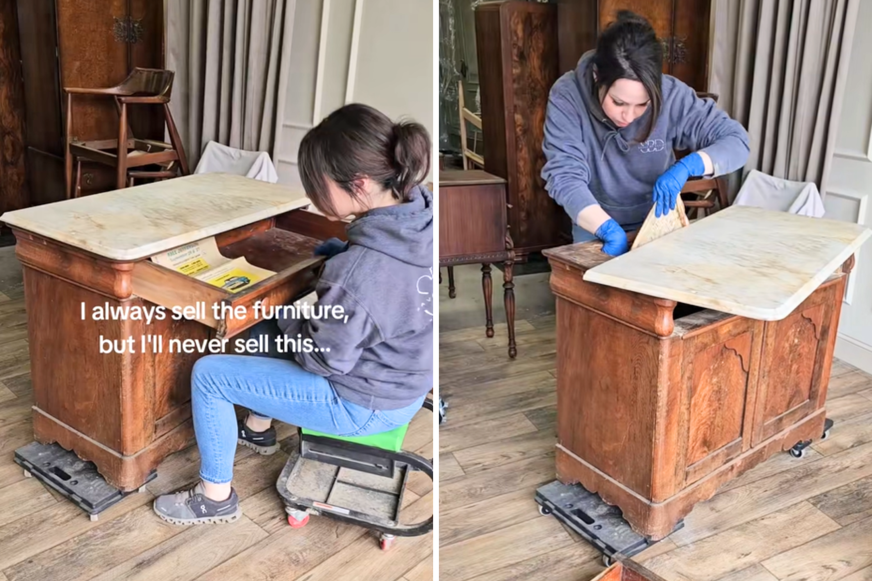 Woman Restores Antique Desk—Can’t Believe World War II Relic Hidden Inside