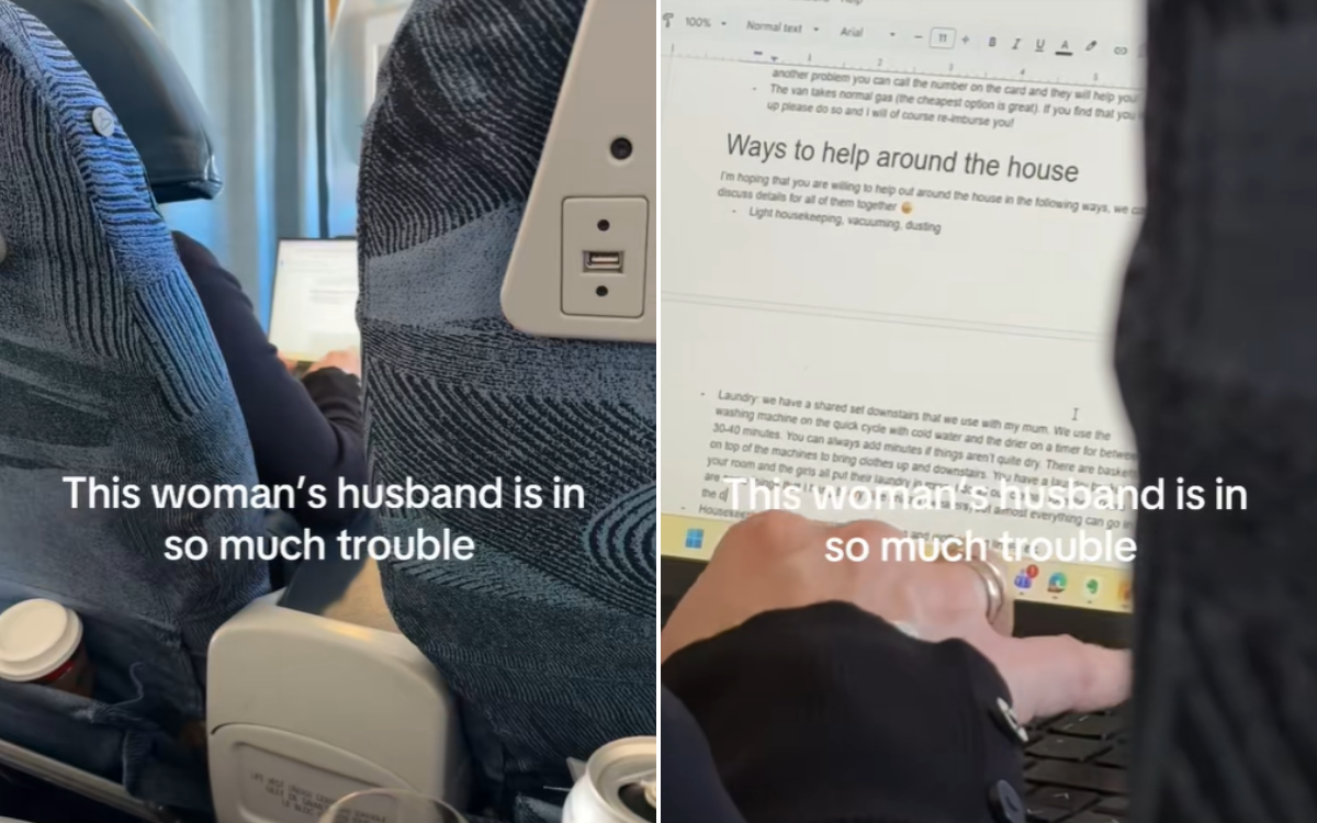 Man Notices What Woman on Plane Typing—Knows Someone in ‘So Much Trouble’