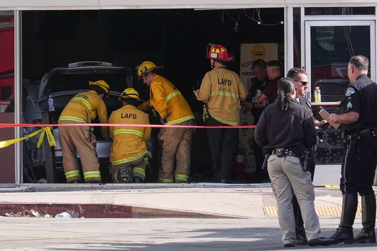 Three Killed , Six Injured After Car Slams Into Los Angeles Grocery Store
