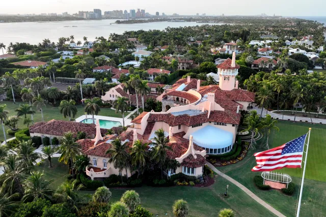 An aerial view of President Donald Trump's Mar-a-Lago estate, August 10, 2022, in Palm Beach, Florida. Getty Images