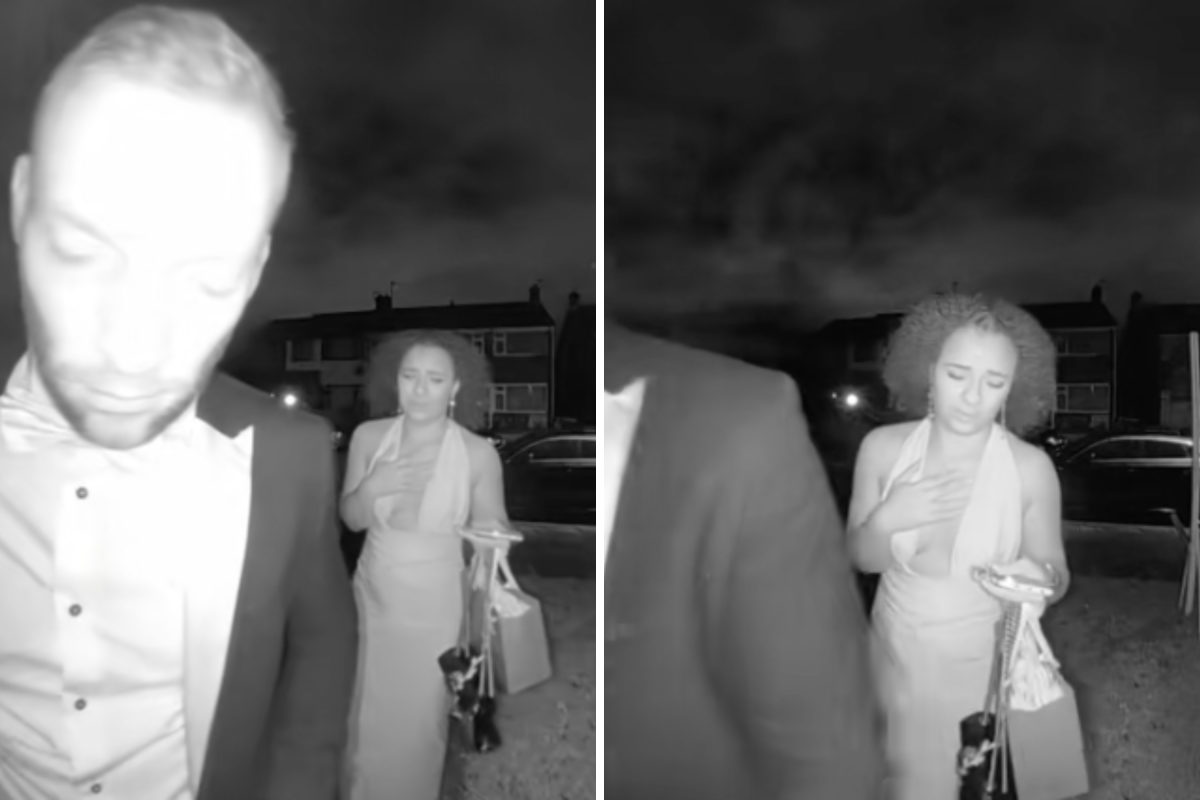 O que a câmera Ring capturou enquanto o casal tentava entrar em sua casa se tornou viral.