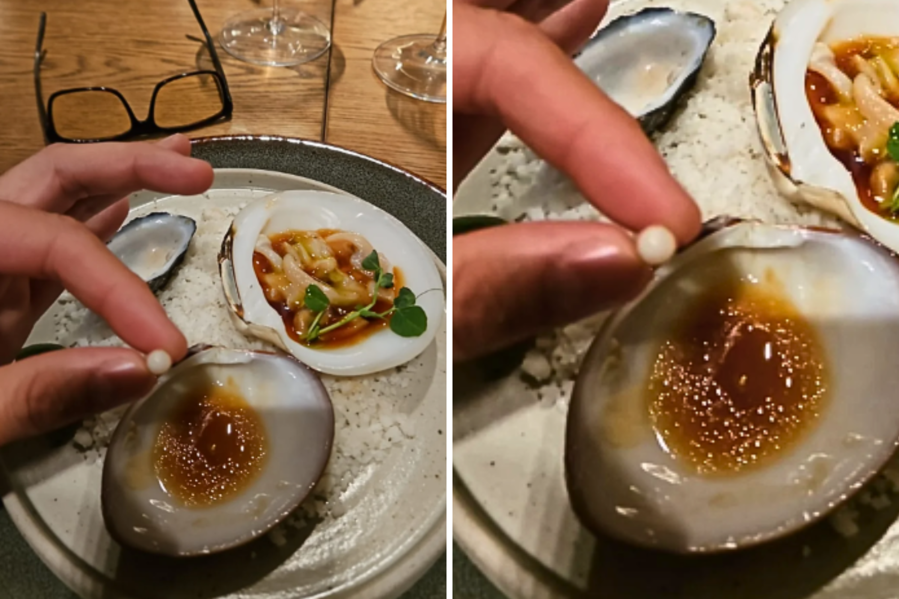 Man Shocked After Finding Pearl in Clam at Restaurant