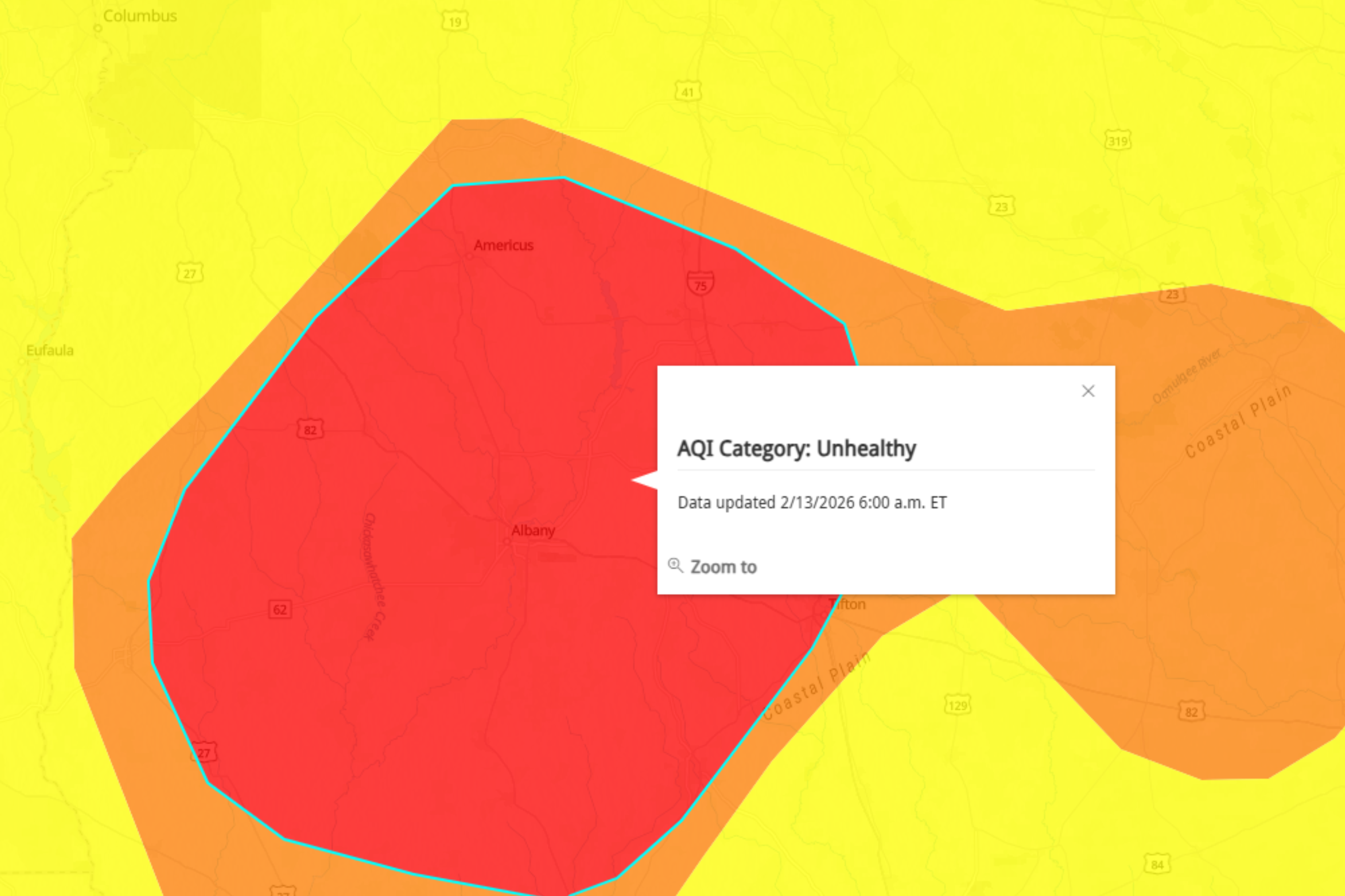 Thousands in Georgia Urged To Stay Inside: 'Unhealthy'