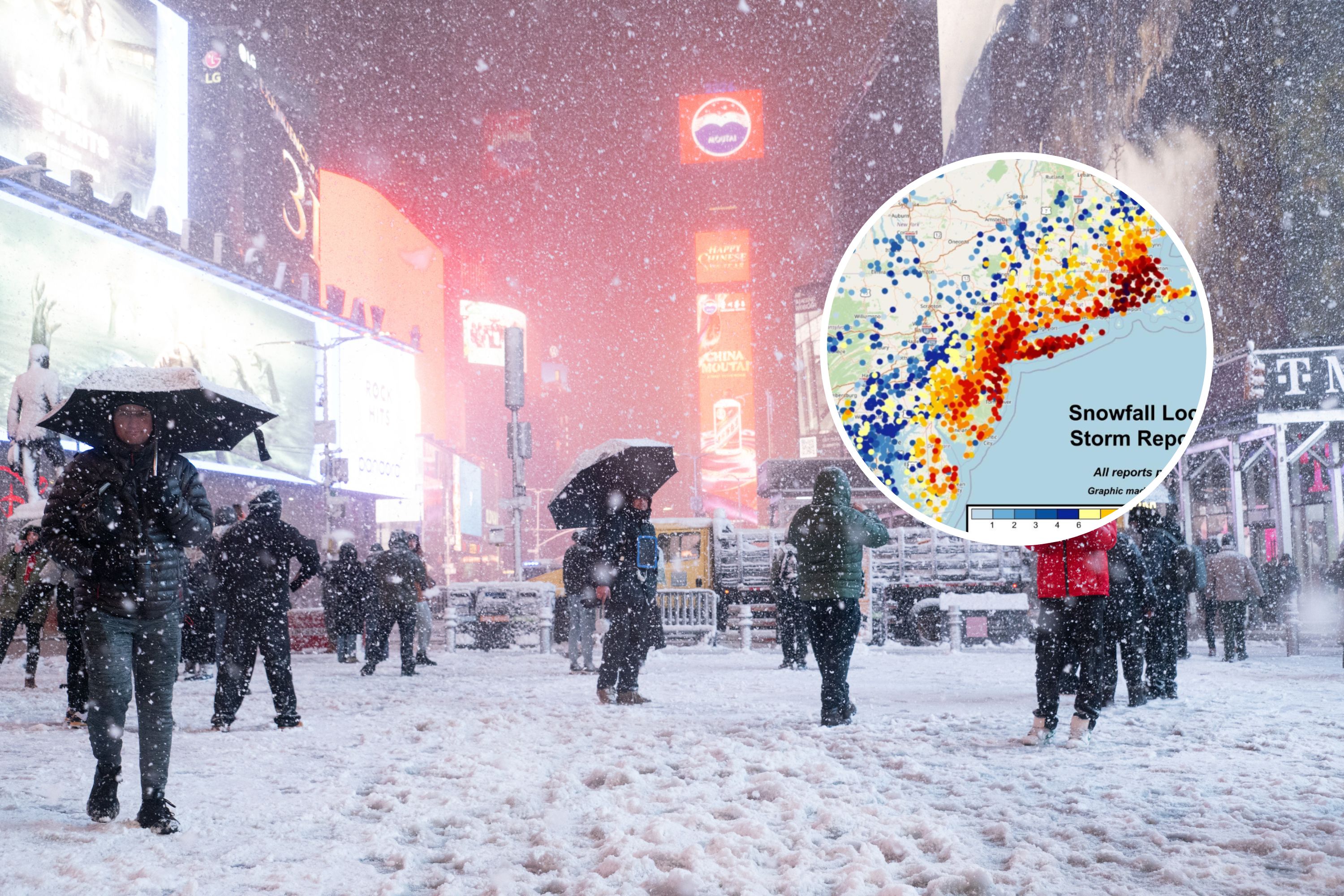 Map Reveals Huge Snow Totals in New York, New Jersey and Massachusetts