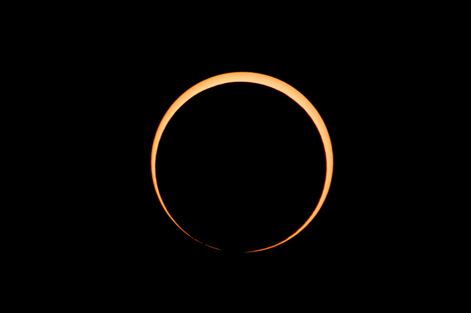Annular Solar Eclipse on Oct 14, 2023 as viewed from Albuquerque, New Mexico.