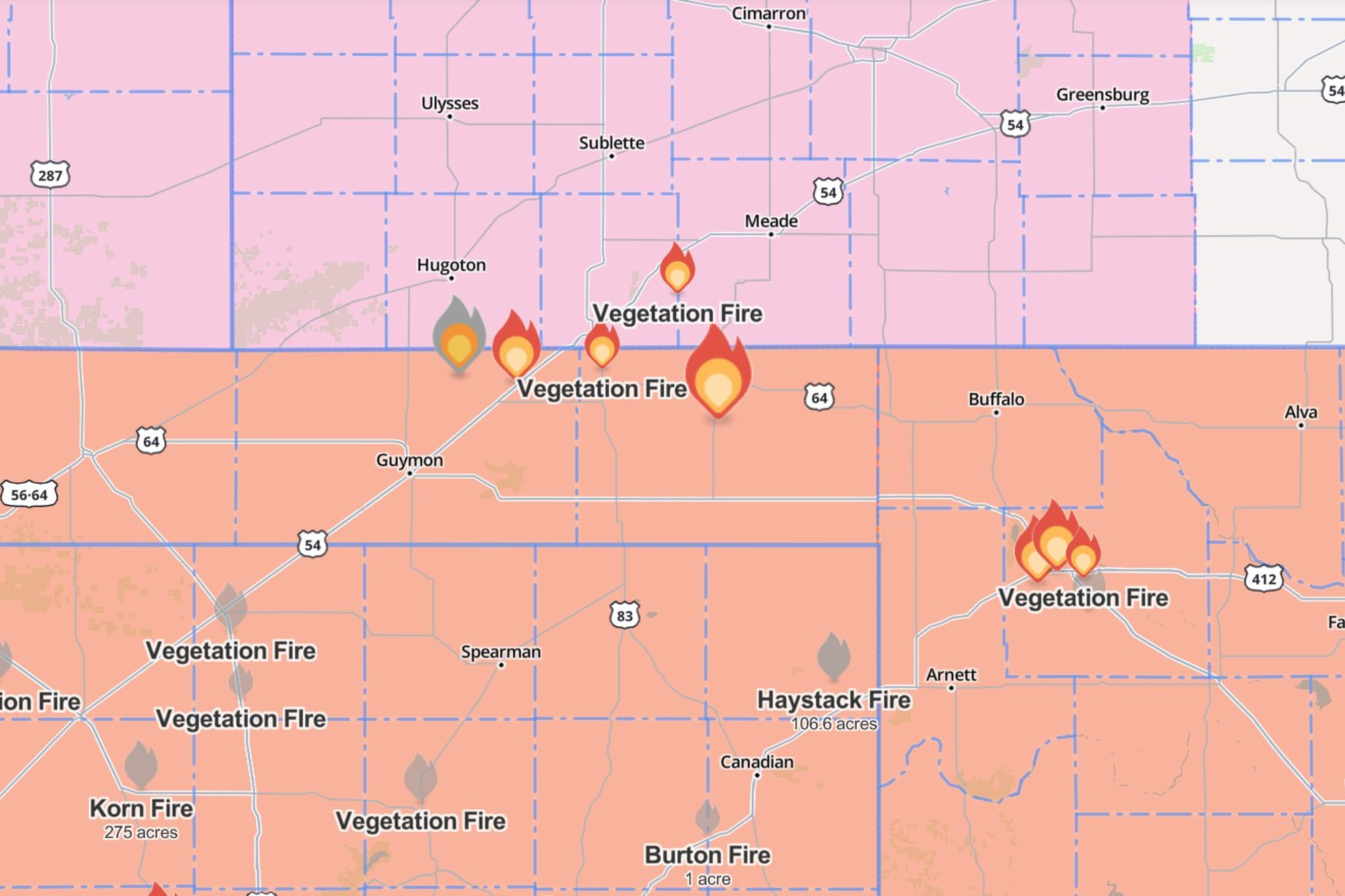 Ranger Road Wildfire Tracker: 145,000 Acres Burned Across Kansas, Oklahoma