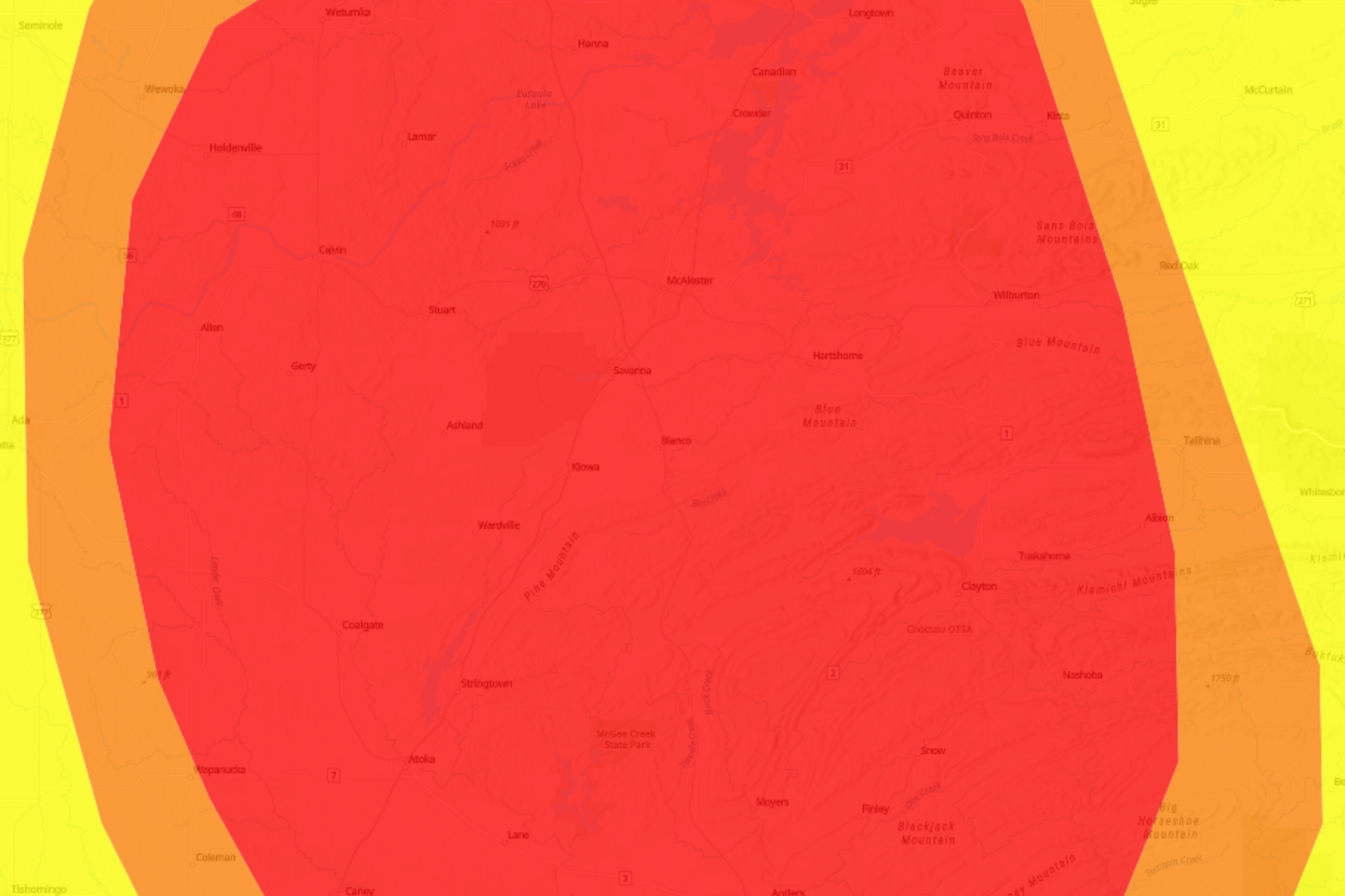 Thousands Urged To Stay Inside In Oklahoma