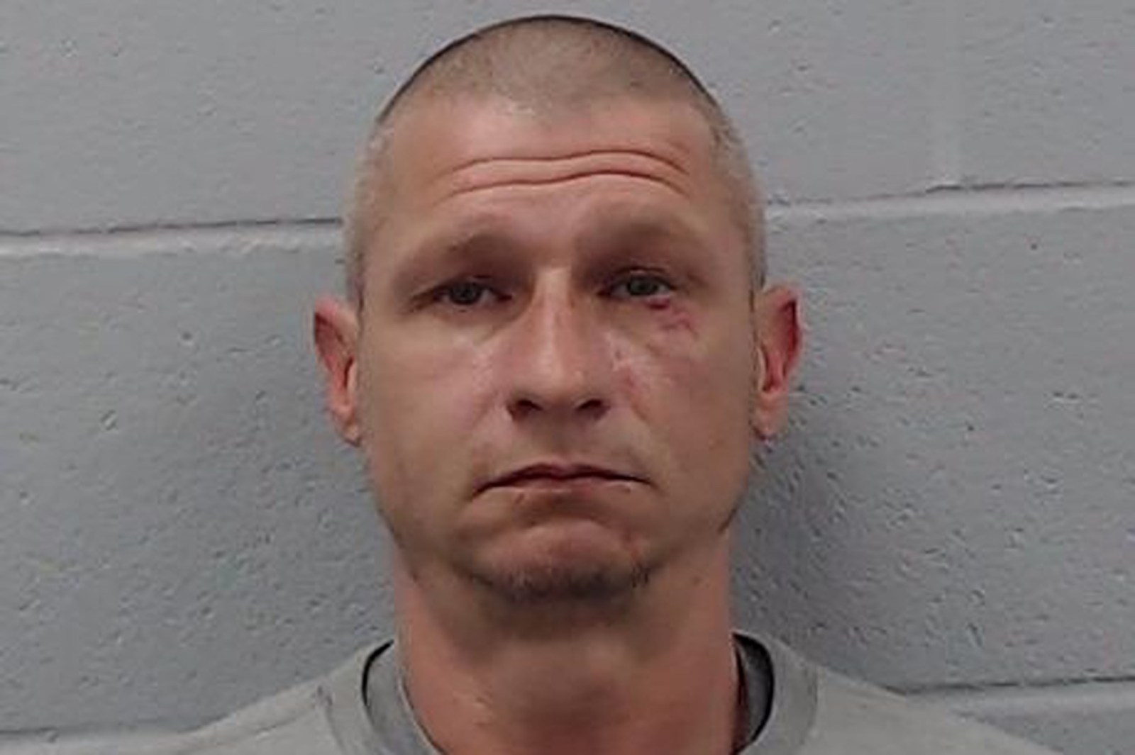 Chad Michael Watts, 45, of Kyle, Texas, was arrested on Tuesday on two counts of assault causing bodily injury. (Photo from Hays County Jail)
