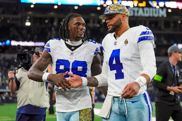 Dallas Cowboys WR CeeDee Lamb and QB Dak Prescott