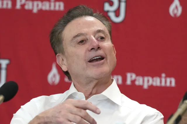 St. John's Red Storm head coach Rick Pitino at press conference