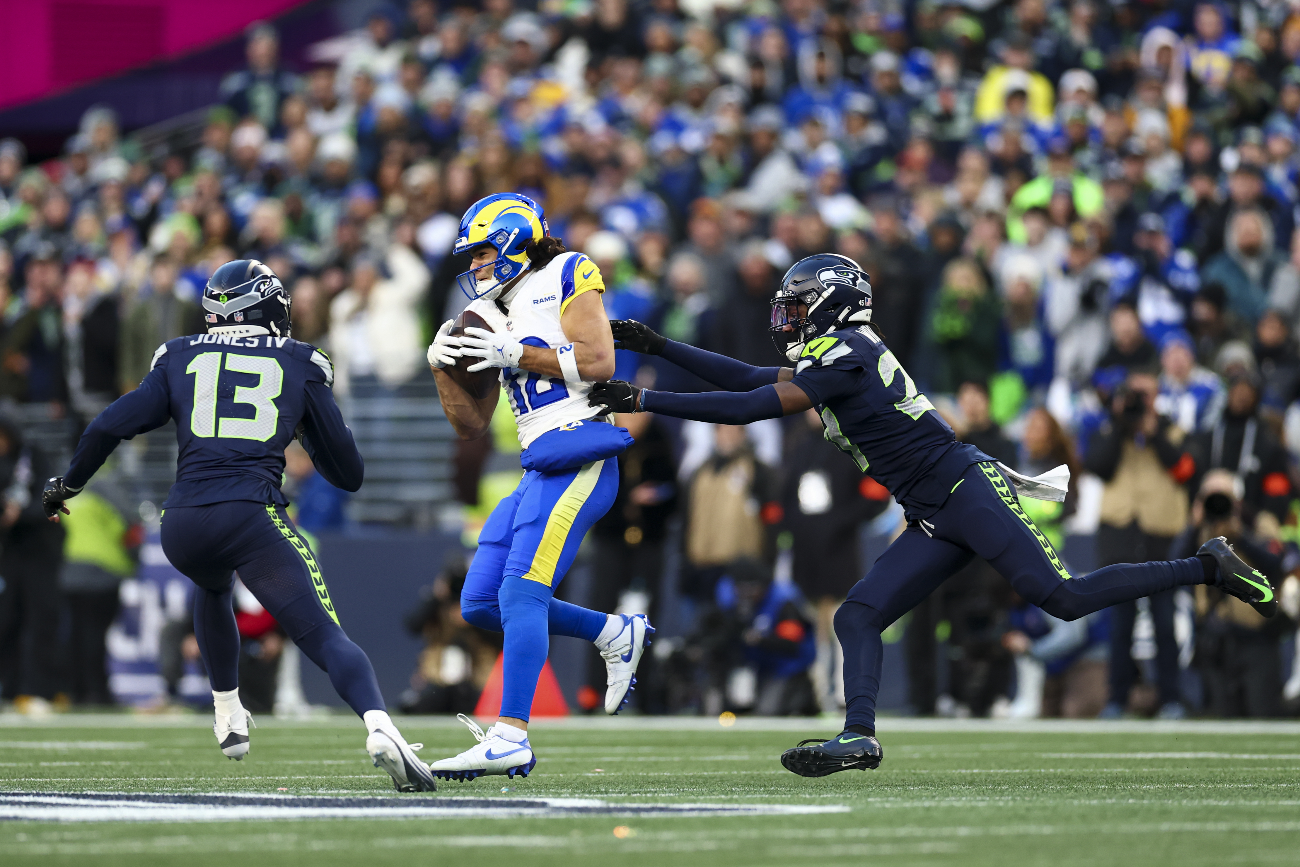 Seahawks Player Fires Back at Puka Nacua for Sam Darnold Super Bowl Post
