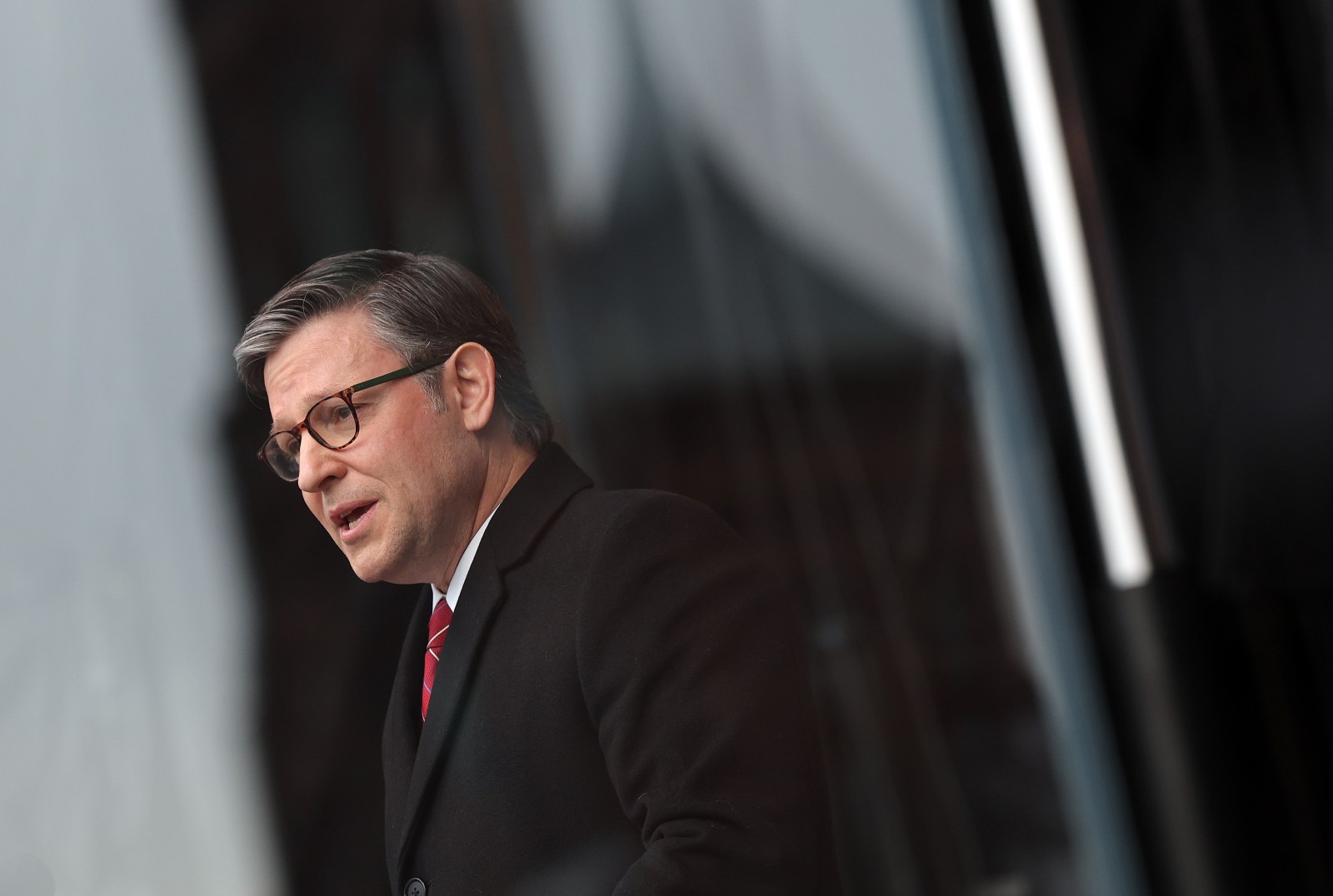 WASHINGTON, DC – JANUARY 23: U.S. Speaker of the House Mike Johnson (R-LA) delivers remarks during the annual March for Life rally on the National Mall on January 23, 2026 in Washington, DC. Anti-abortion activists attended the annual march to mark the anniversary of the Supreme Court’s, now overturned, 1973 Roe v. Wade ruling which legalized abortion in all 50 states. (Photo by Kevin Dietsch/Getty Images)
