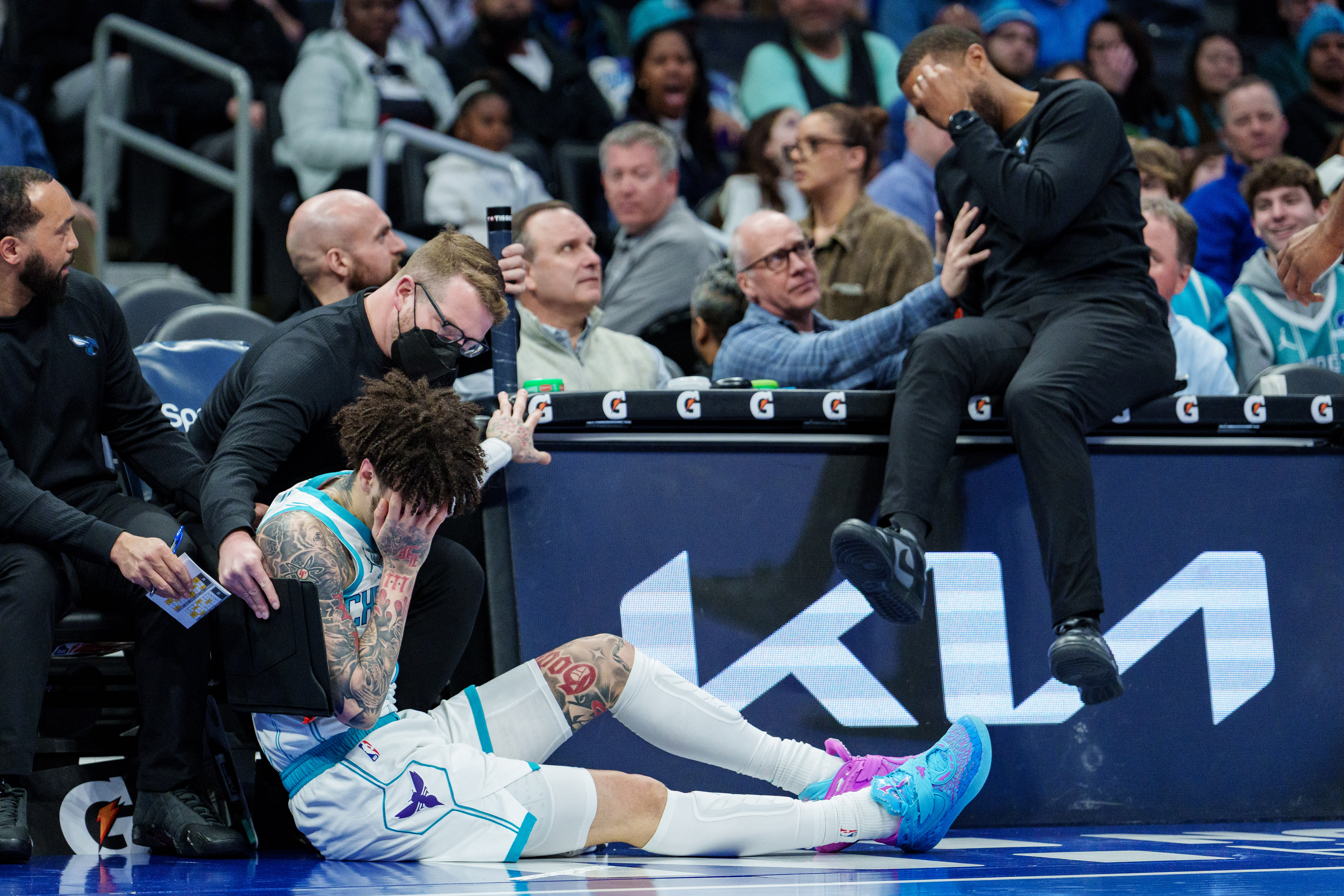 Watch: LaMelo Ball Injured in Freak Collision With Hornets Coach